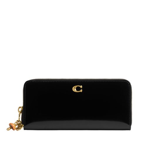 Spazzolato Leather Essential Slim Accordion Zip with Charm