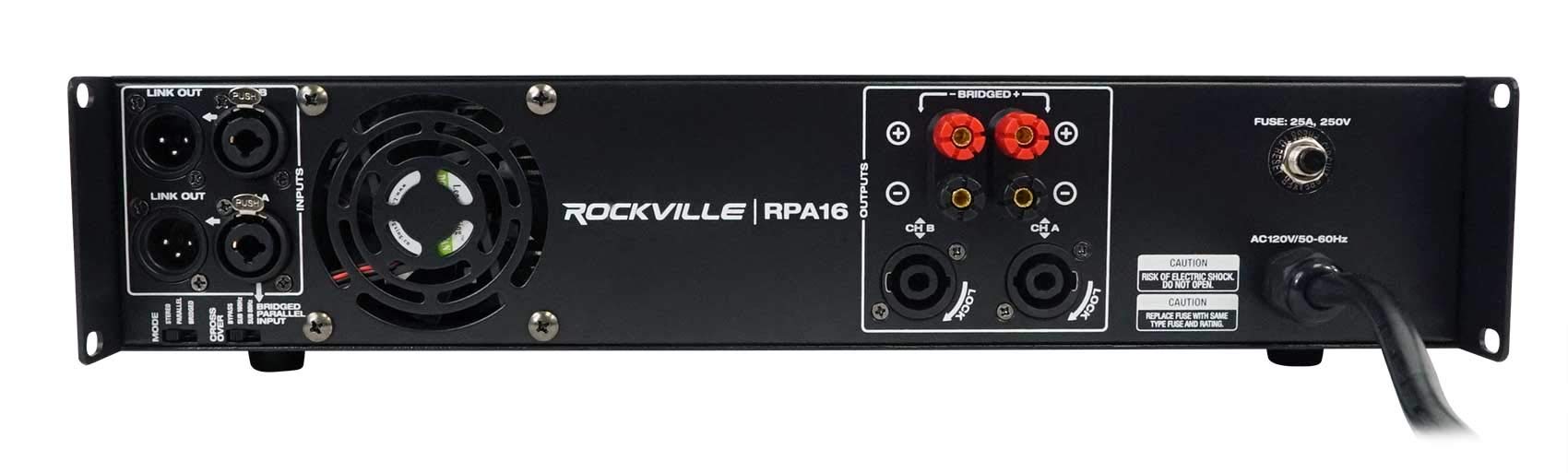Rockville RPA16 2-Channel Professional/DJ Rack Mount Power Amplifier