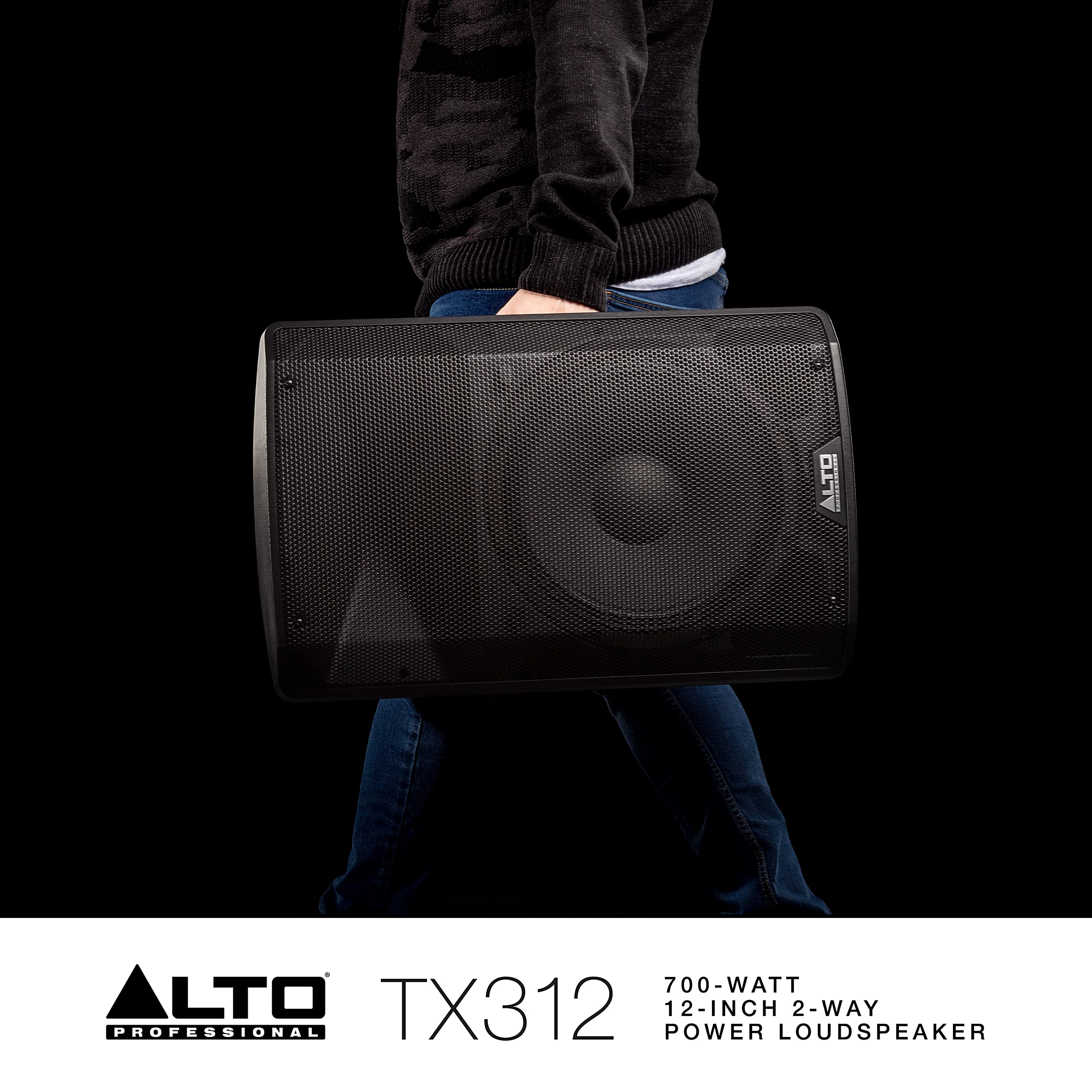 ALTO TX312 700W Powered DJ Speakers, PA System with 12″ 2 Way, Signal Limiting and Switchable Mic Line Preamp and XLR In/Out