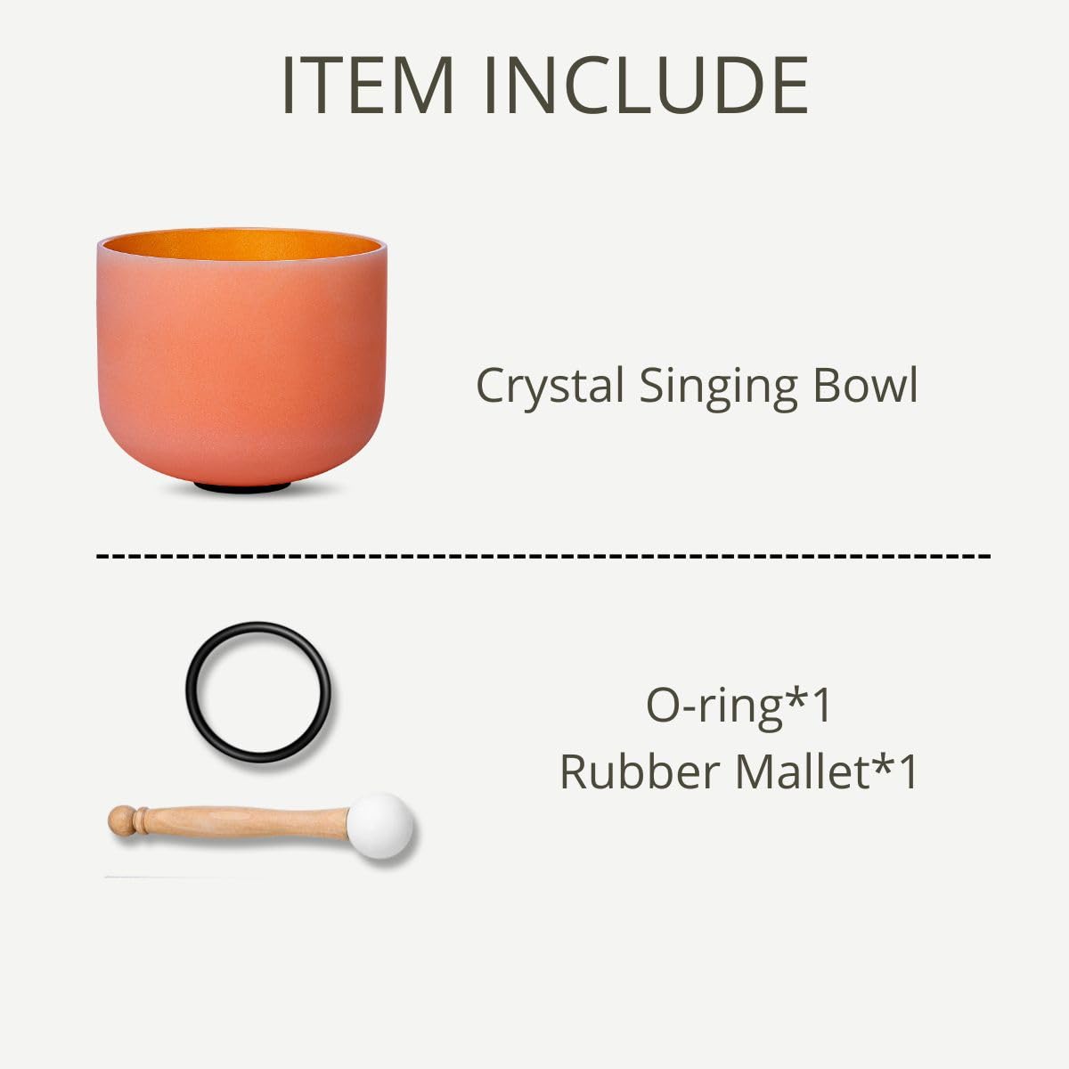 SOUNDELLO Crystal Singing Bowl 11 Inch Orange D Note 432Hz