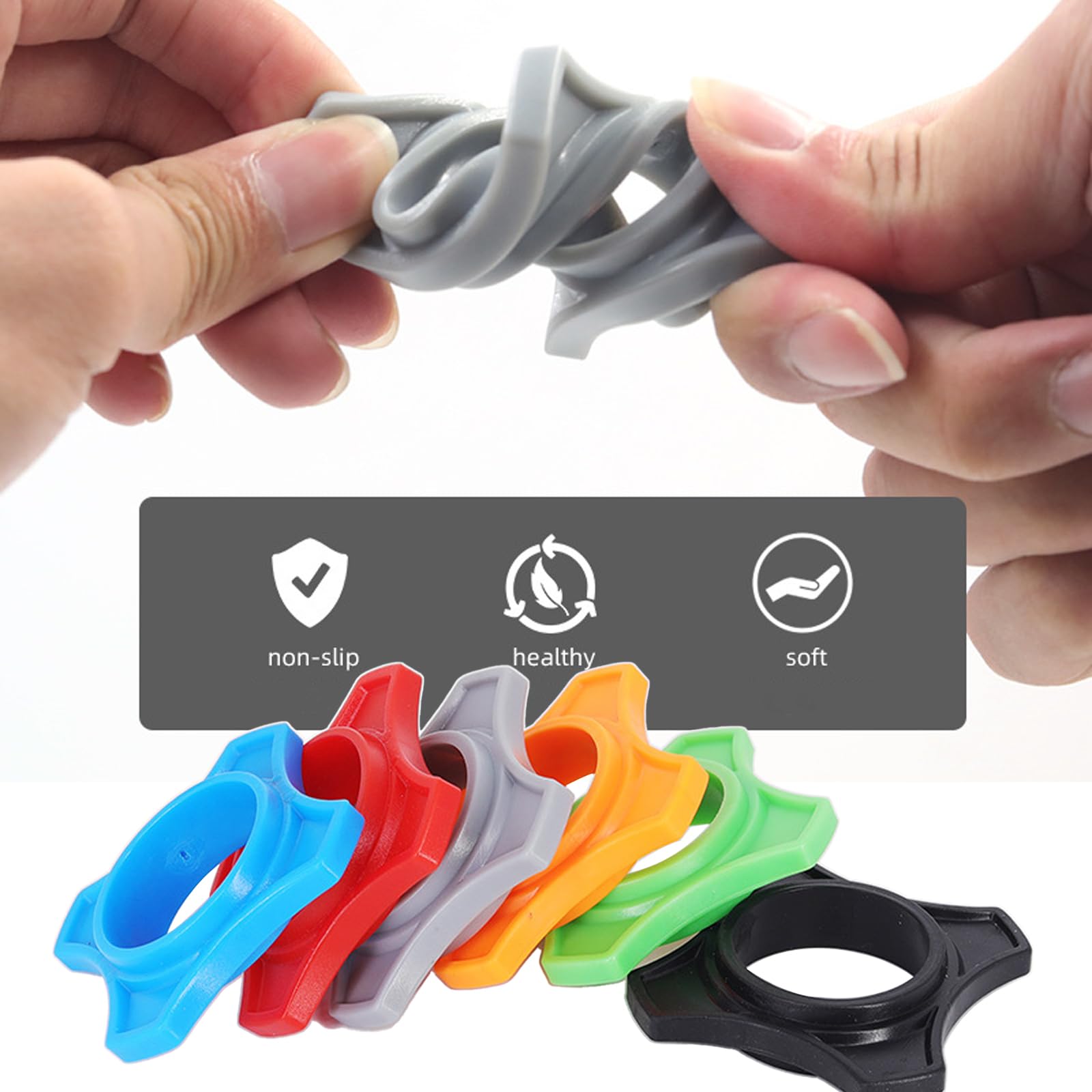 Cheerock 4-Set Black Handheld Mic Protection Kit Silicone Ring Windscreen