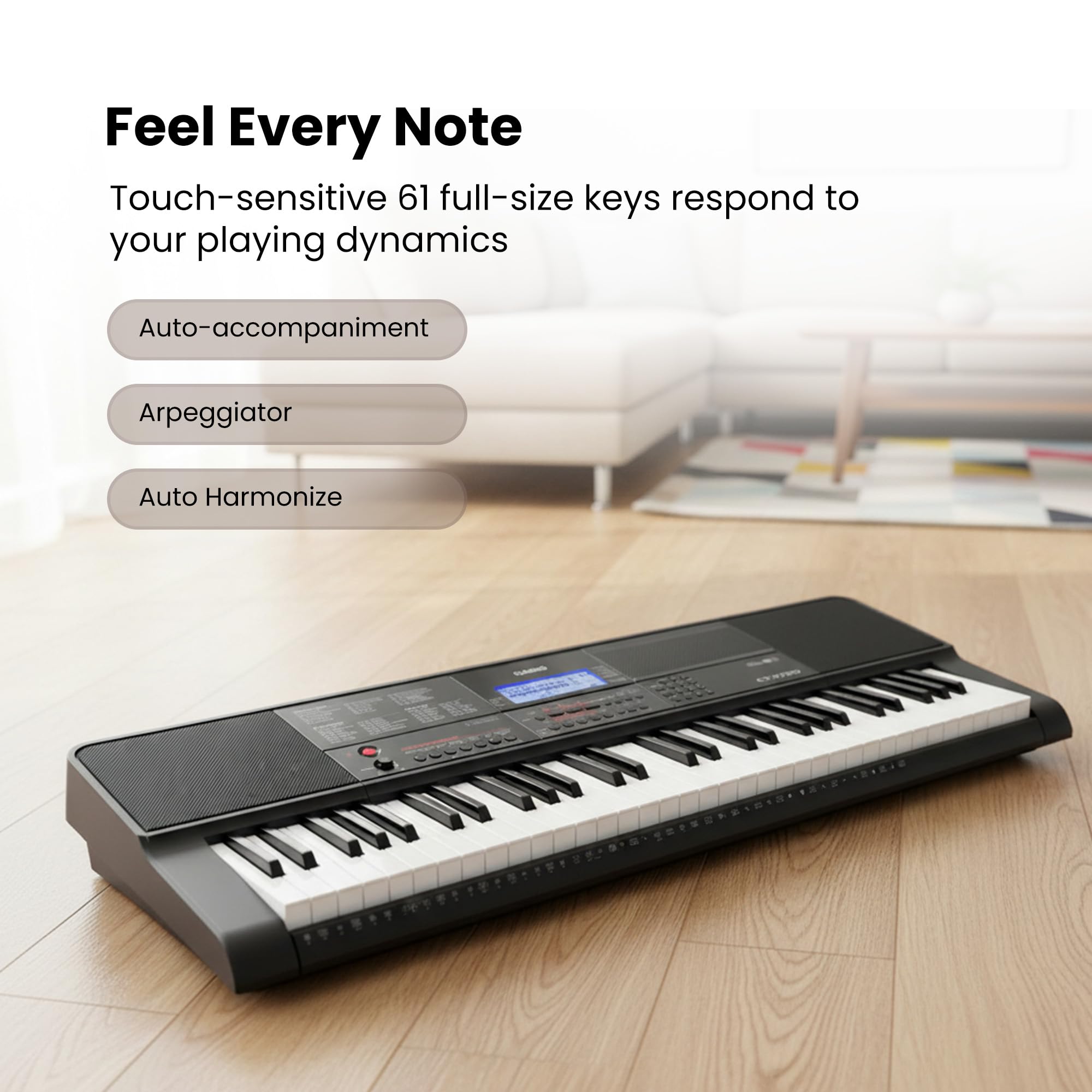 Casio CAS CTX700 PPK CT-X700 PPK Premium Keyboard Pack with Power Supply, Stand, and Headphones Exclusive Bundle