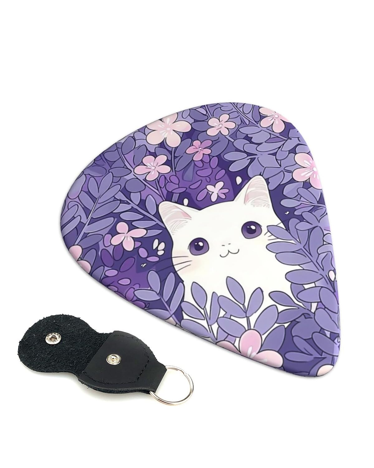 KWSAAHU 0.46mm Thin Guitar Picks – Purple eyed Cat
