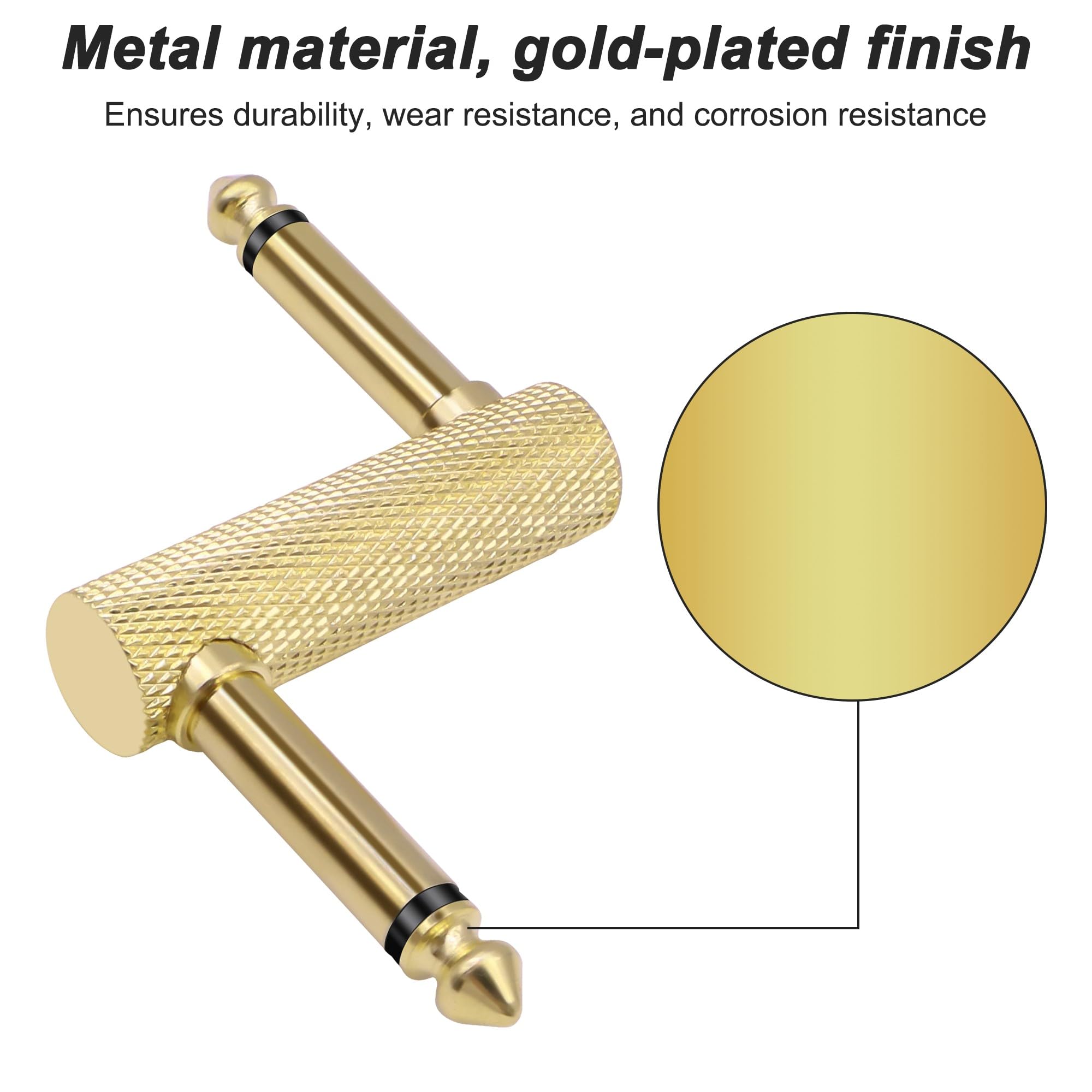 MEIRIYFA Guitar Pedal Patch Connector Z Type 6.35mm 1/4″ Effect Couplers