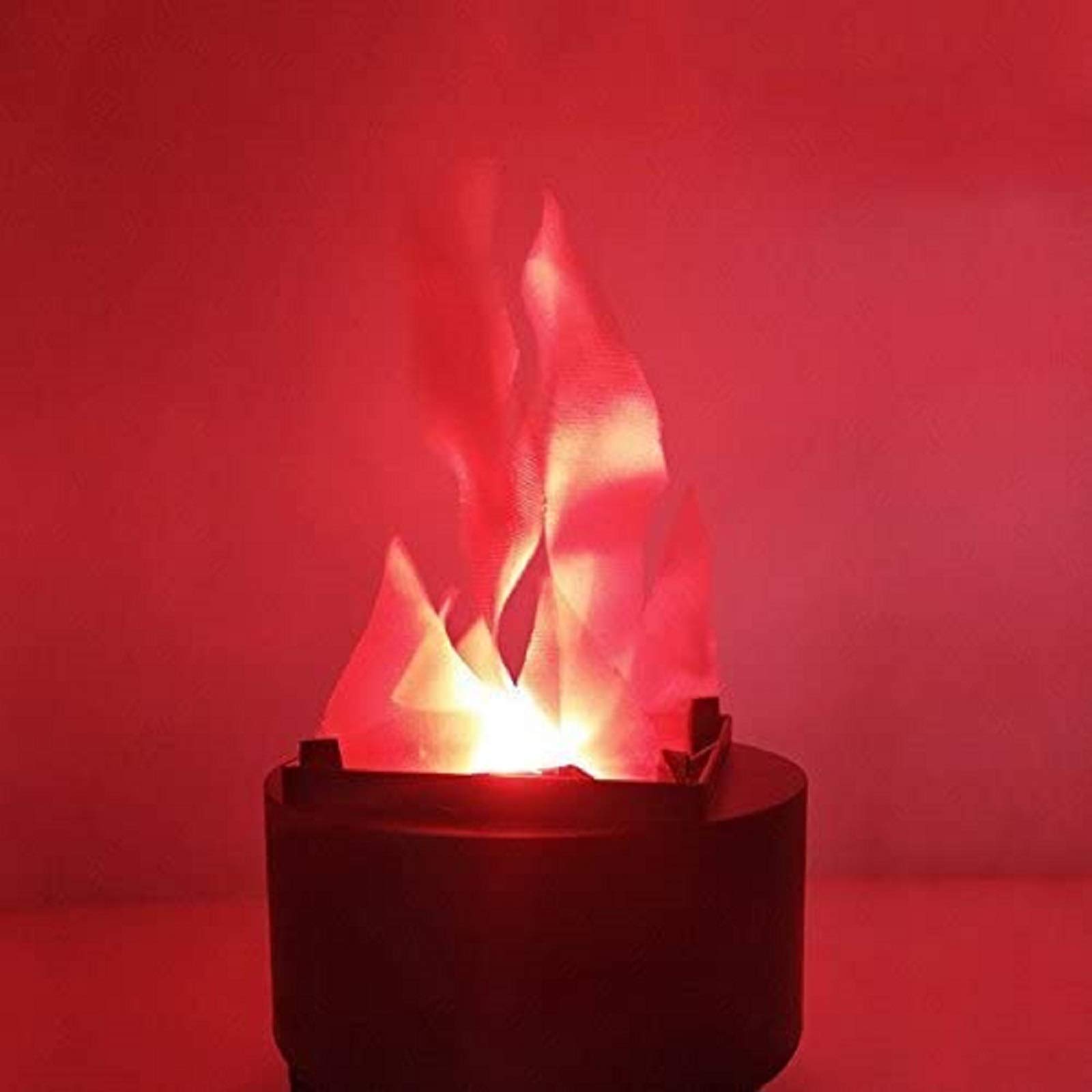 Electronic LED Fake Fire Flame Simulated Flame Effect Light No Heat Base Support Halloween Artificial Flame 3D Campfire Centerpiece for Christmas, Festival Night Clubs (3D Triangle Flame Hanging)