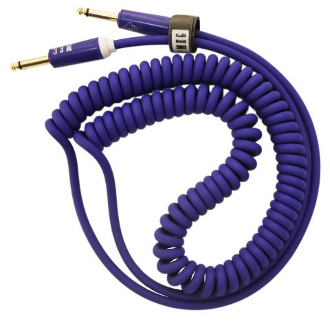 Aestivate 16ft/5m Coiled Guitar Cable Electric Instrument Cable Curly Instrument Cable Stretchable Straight to Straight Dual Straight Plugs(Blue)