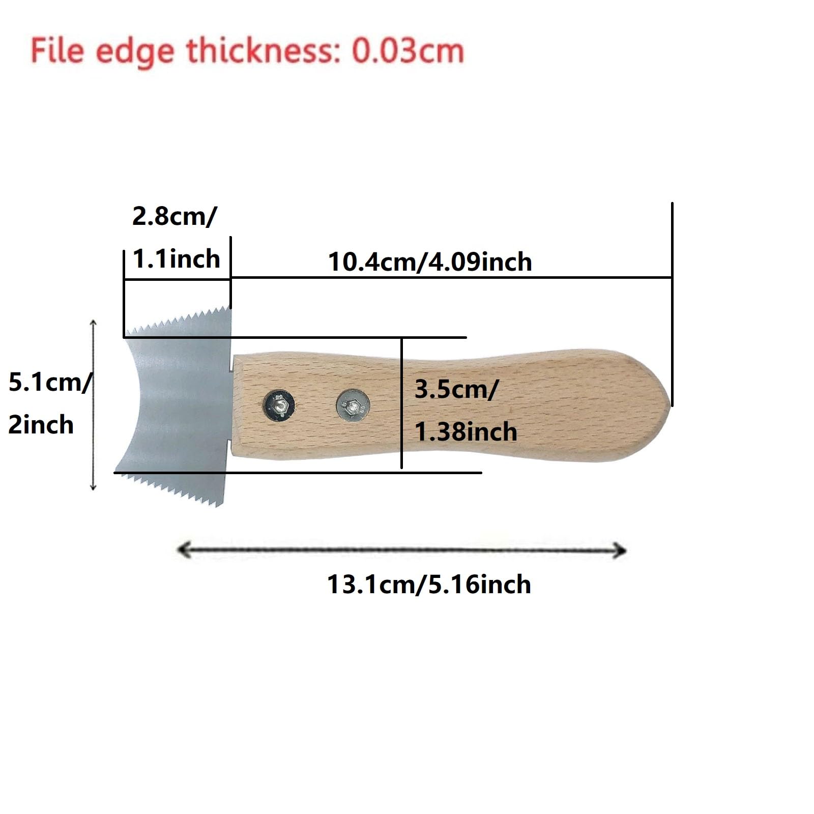 TUOREN Guitar Slot Saw Blade Guitar Fret Slot Cleaning Tool Wooden Handle Guitar Bridge Slot Scraper Guitar Luthier Repair Tool