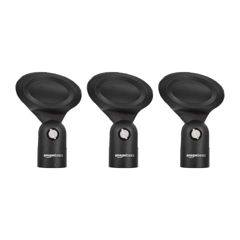 Amazon Basics Microphone Clip – Elliptical Style – 3-Pack