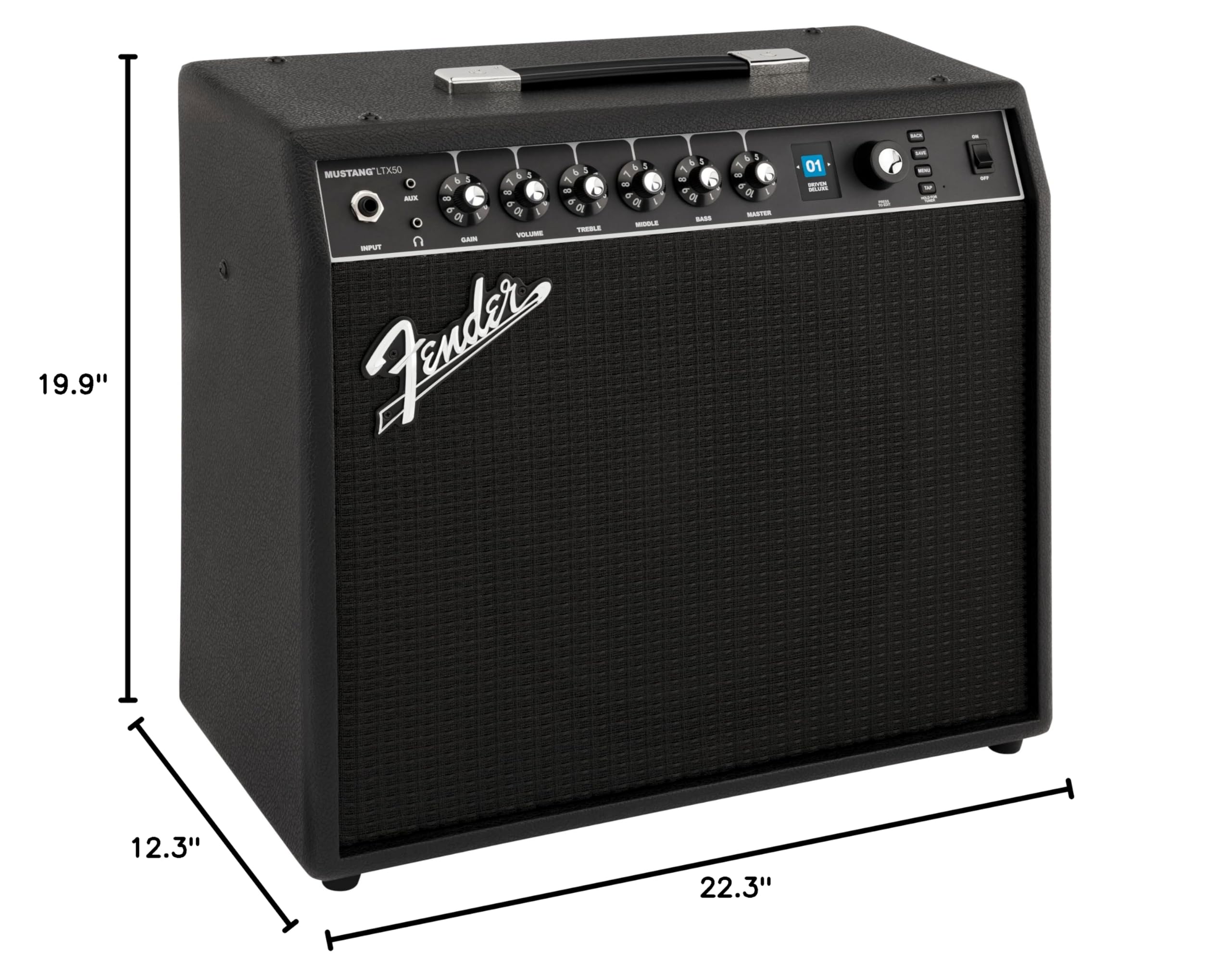 Fender 2311700000 Mustang LTX50 Modeling Electric Guitar Amp, 120V, 500 Watts