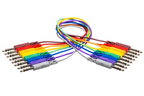 Hosa CSS-890 1/4-inch TRS Male to 1/4-inch TRS Male Patch Cable 8-Pack – 3 Foot