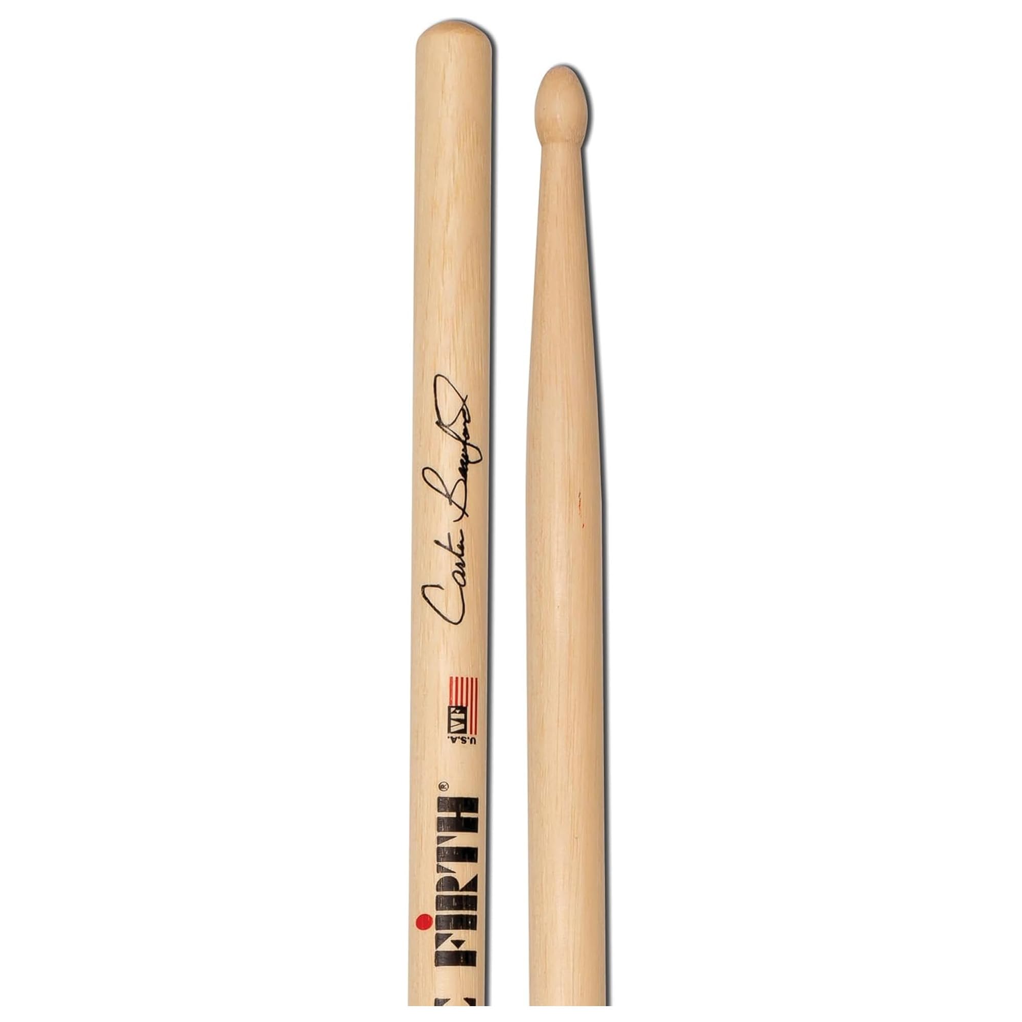 Vic Firth Signature Series Carter Beauford Drumsticks – 3‑Pack Bundle with Austin Bazaar Polishing Cloth