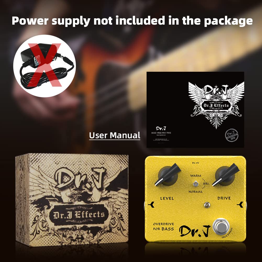 JOYO Bass Overdrive Pedal Effects from Rock to Metal Specially Design for Bassist High-end Edition Dr.J Series (D52)