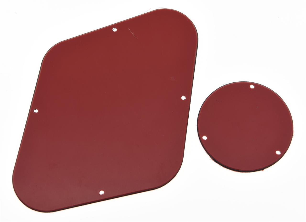 KAISH Red 3 Ply LP Rear Control Plate Switch Plate LP Cavity Cover for USA Les Paul