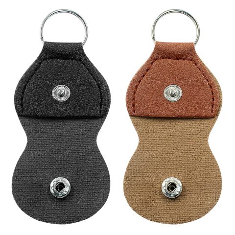 Bonsicoky Guitar Picks Holder Case, Black + Brown, 2 Pcs
