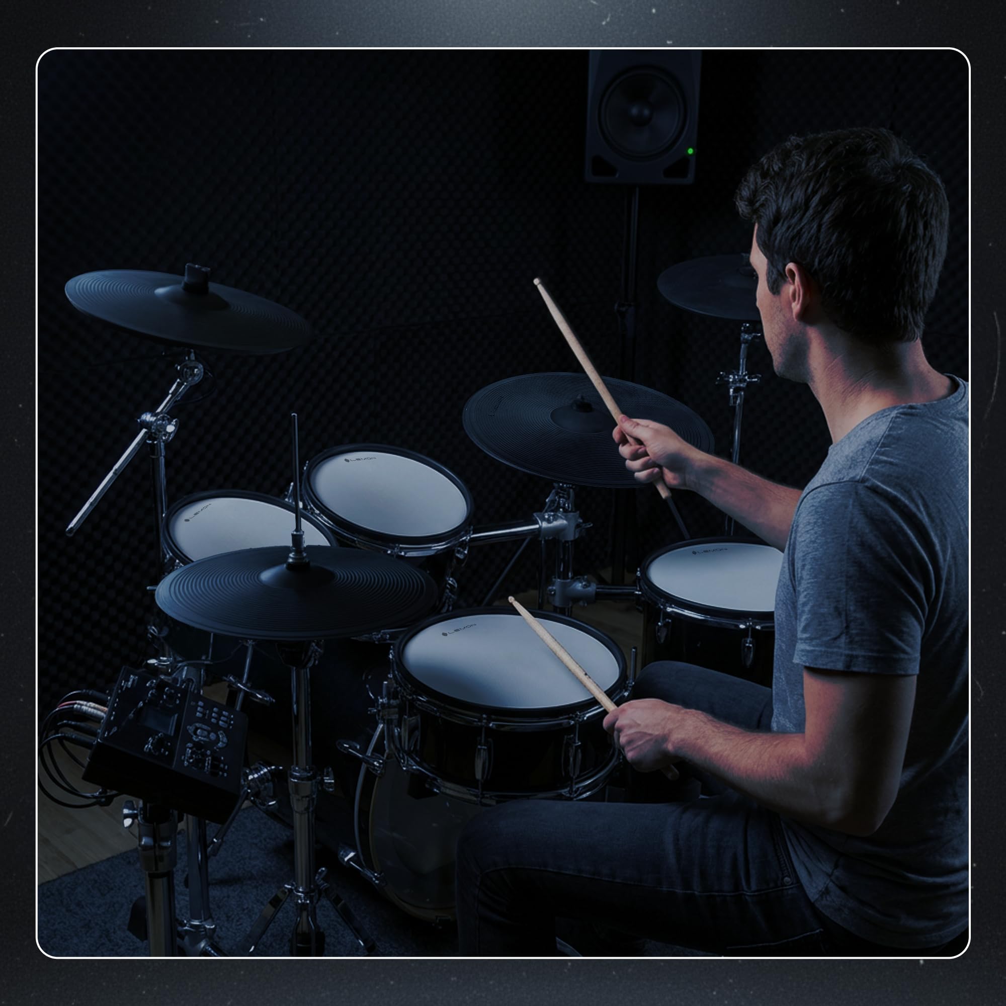 Lemon T950 20″x12″ Electronic Kick Drum, Single-Zone Mesh Trigger Pad