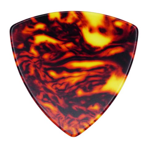 Celluloid Brown Tortoise Guitar Pick – 346 Rounded Triangle Shape 100 Pack