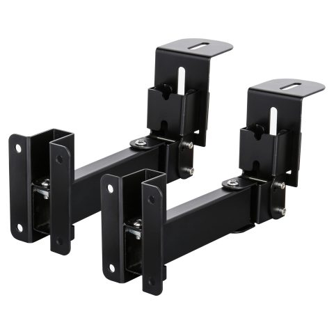 Sound Town 2-Pack Adjustable Wall Mount Speaker Brackets with 180-degree Swivel, 28-Degree Tilt Adjustment, Speaker Connectors (STWSD-50R-PAIR)