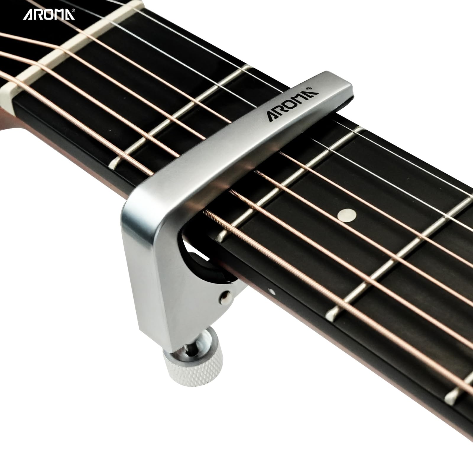 Aroma Guitar Capo Adjustable Tension Performance Capo for 6 Strings Acoustic Electric Guitars