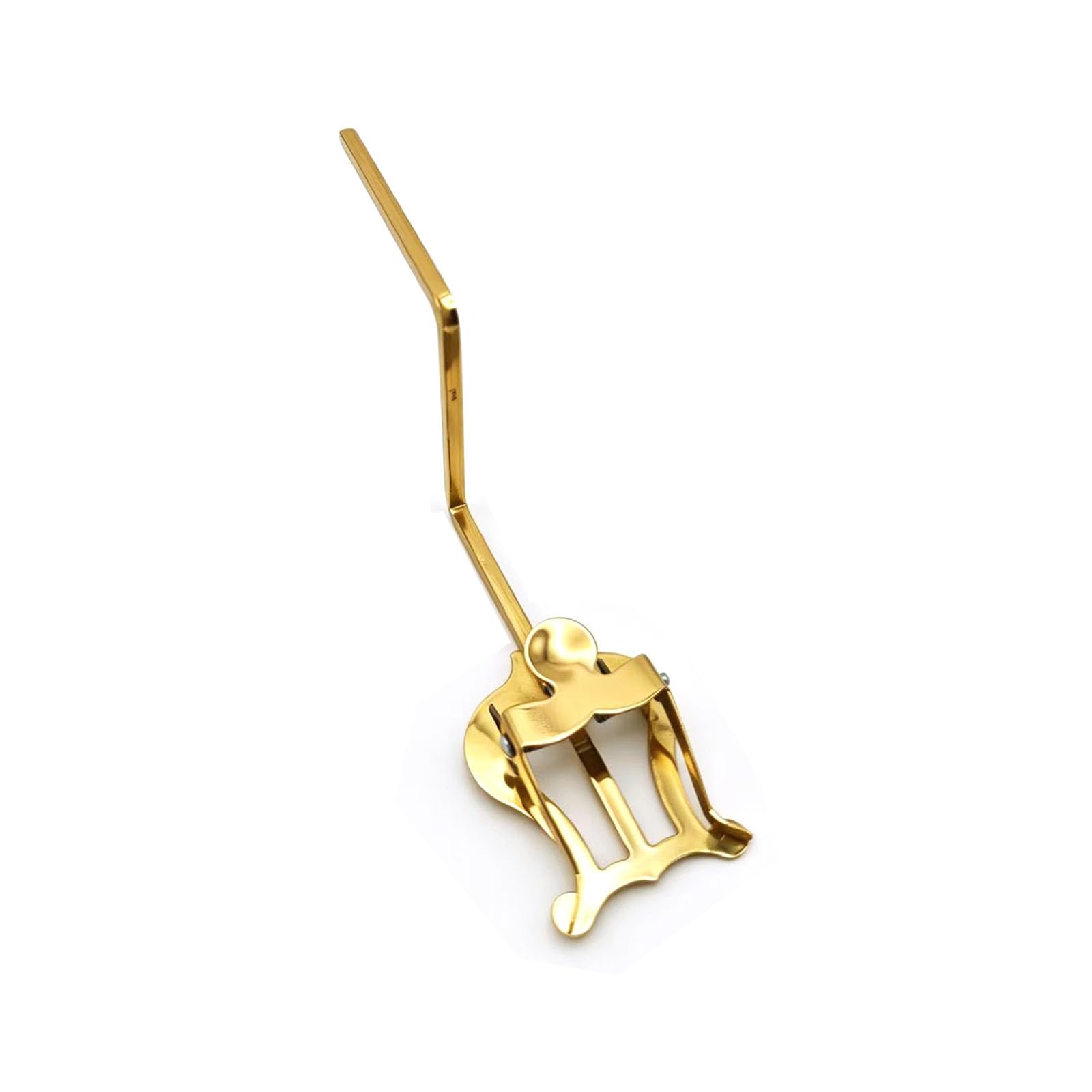 ZQEUXBE Alto Saxophone Marching Lyre Gold Clamp-On Sheet Music Clip, Square 4mm Socket Alto Tenor Sax Lyre Holder Clamp for Marching Band Beginner Practicing