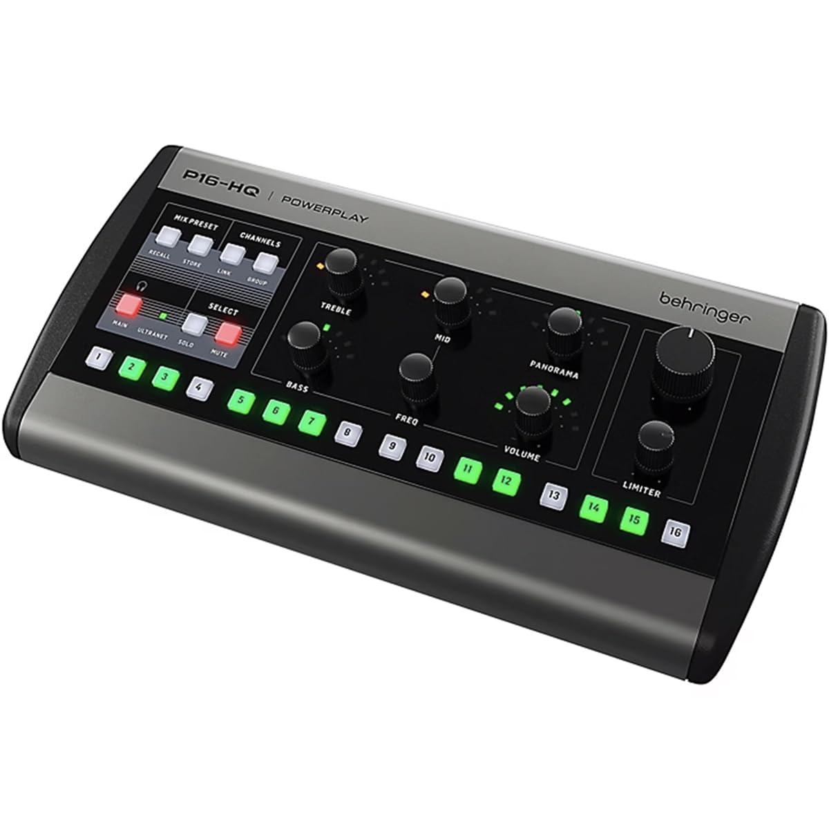 Behringer P16-HQ POWERPLAY 16-Channel Personal Monitoring Mixer, Bundle With Mounting Bracket