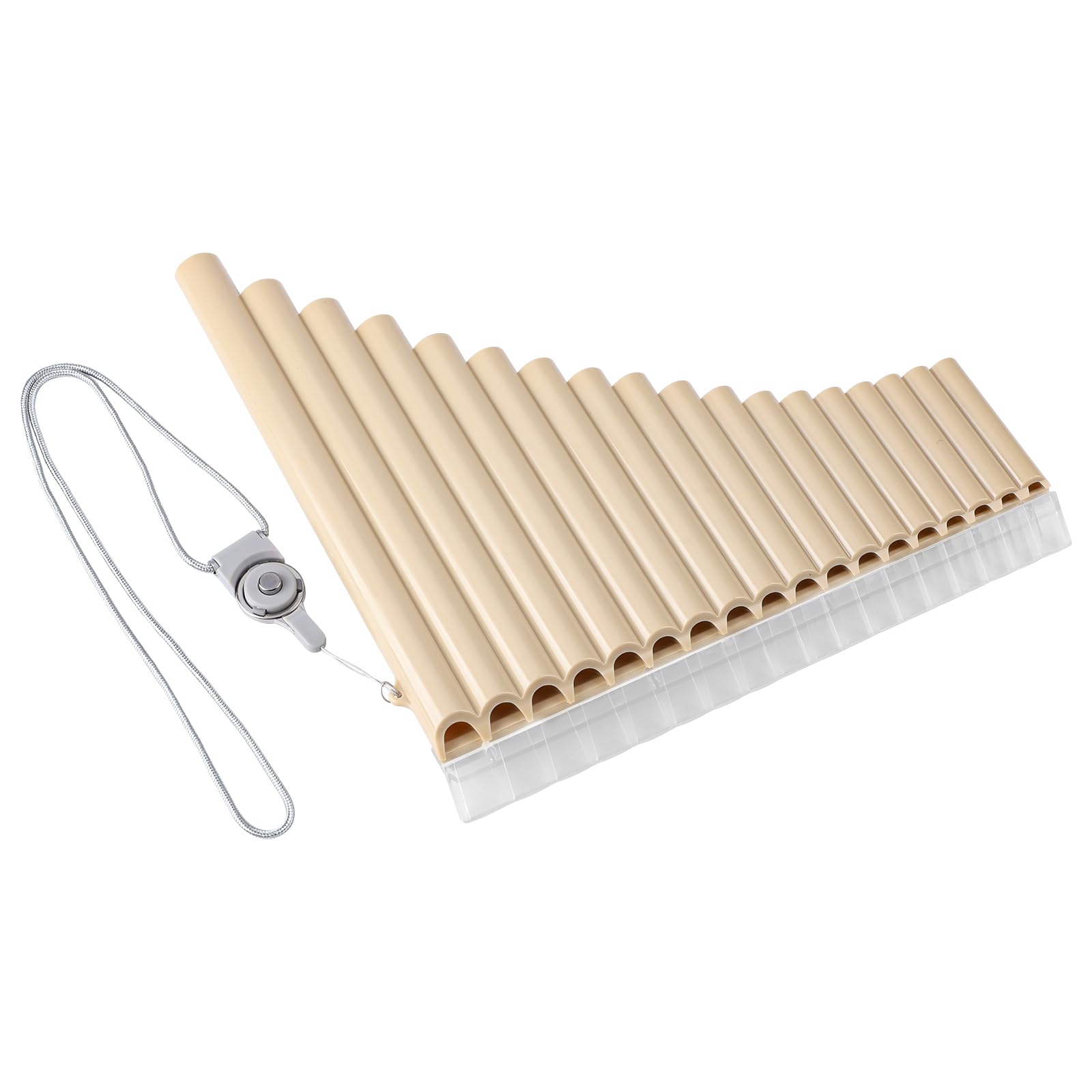 Deekec 18 Pipes Pan Flute C Key – Instrument Design for Easy Play, Perfect for Students and Learning-Beginner-Friendly (Lvory)