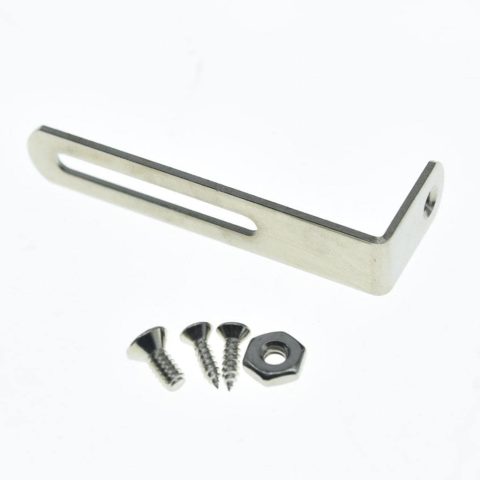 KAISH Premium Stainless Steel Guitar Pickguard Bracket with Pickguard Mounting Screws Bolt and Nut for USA Les Paul Nickel Nickel