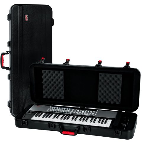 Gator Cases Frequent Flyer’s Series Molded Flight Case for 49-Note Keyboards with TSA Approved Locking Latches and Recessed Wheels, (GTSA-KEY49)