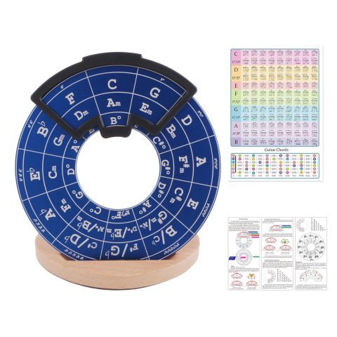 Rockhouse Circle of Fifths Music Theory Wheel, 4.72” Metal Melody Tool