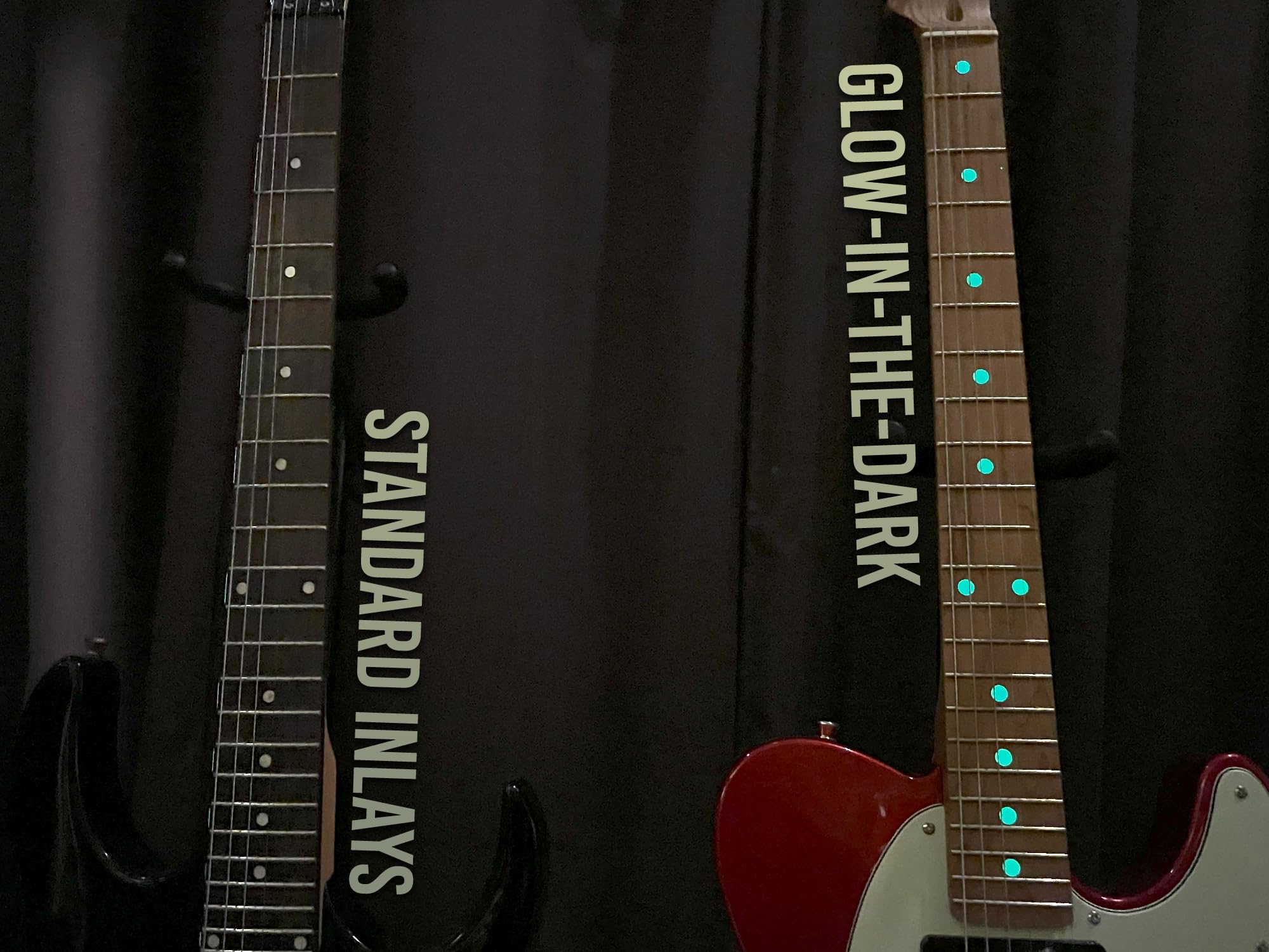 Inlay Sticker’s Jockomo Glow-in-the-Dark Custom Dot Fret Markers