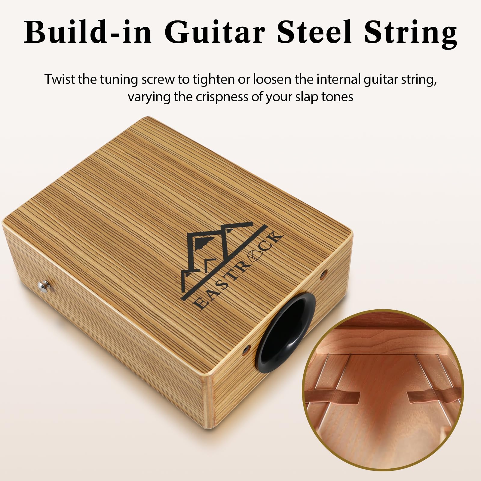 EASTROCK Portable Cajones Beat Box Hand Drum Cajon