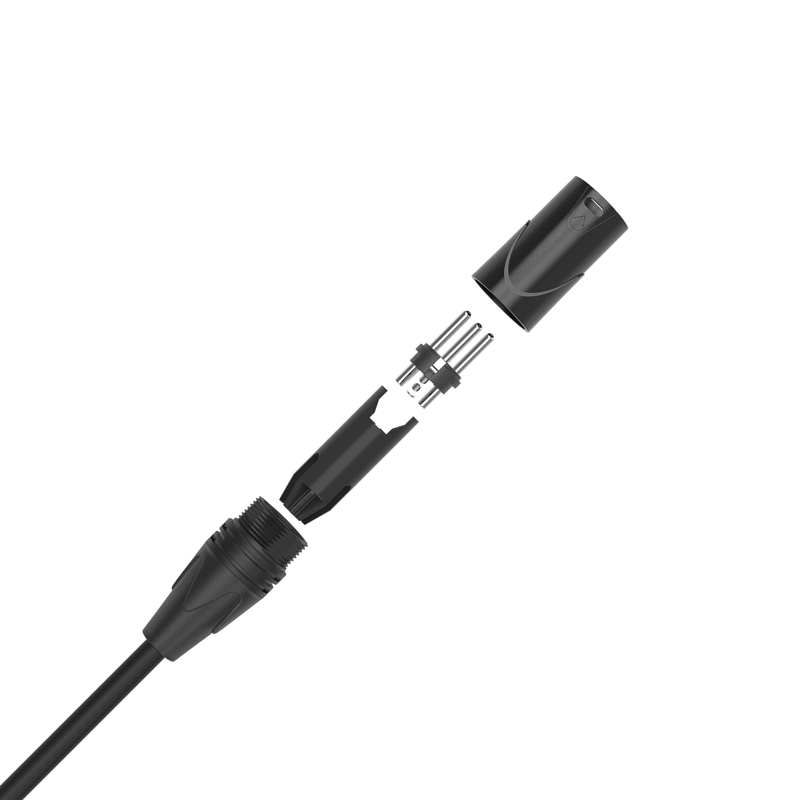MFL. Flexible DMX Cable 15 ft 3 Pin Signal XLR Male to Female Cable Wire for Stage Lighting DJ Lights, 1 Pack
