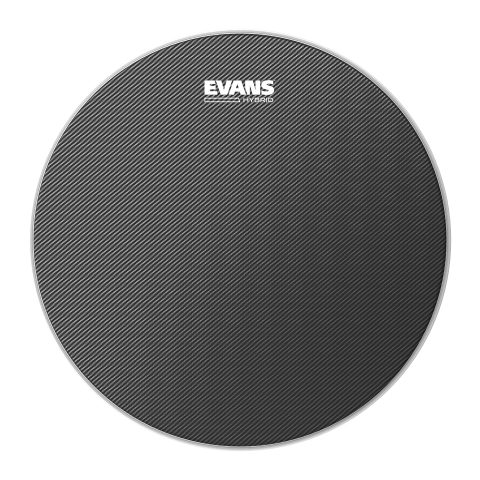 Evans Hybrid Drumhead – Hybrid Marching Snare Drum Head – For Sensitivity, Dynamic Range – Enhances Projection, Durability – Grey, 14 Inch