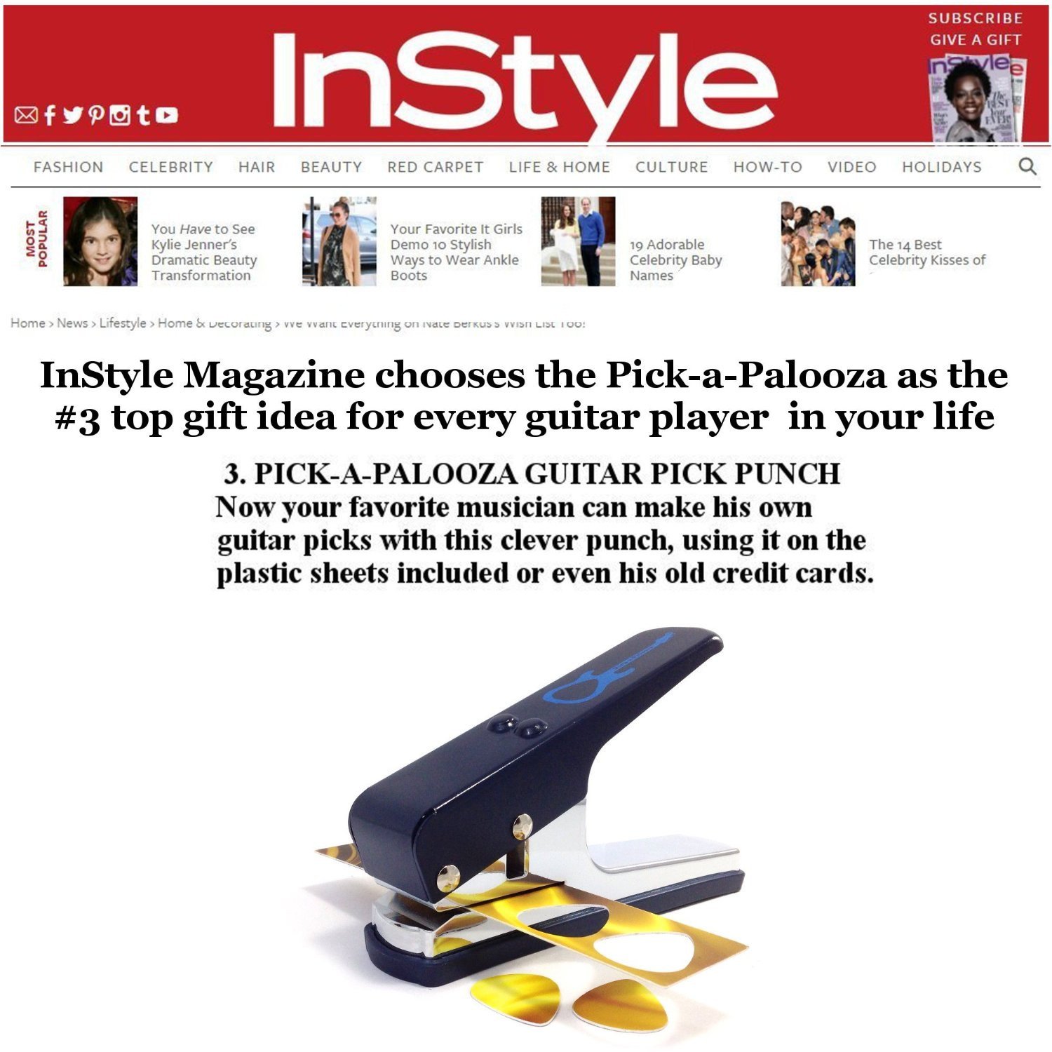 Pick-a-Palooza DIY Guitar Pick Punch and Gift Box