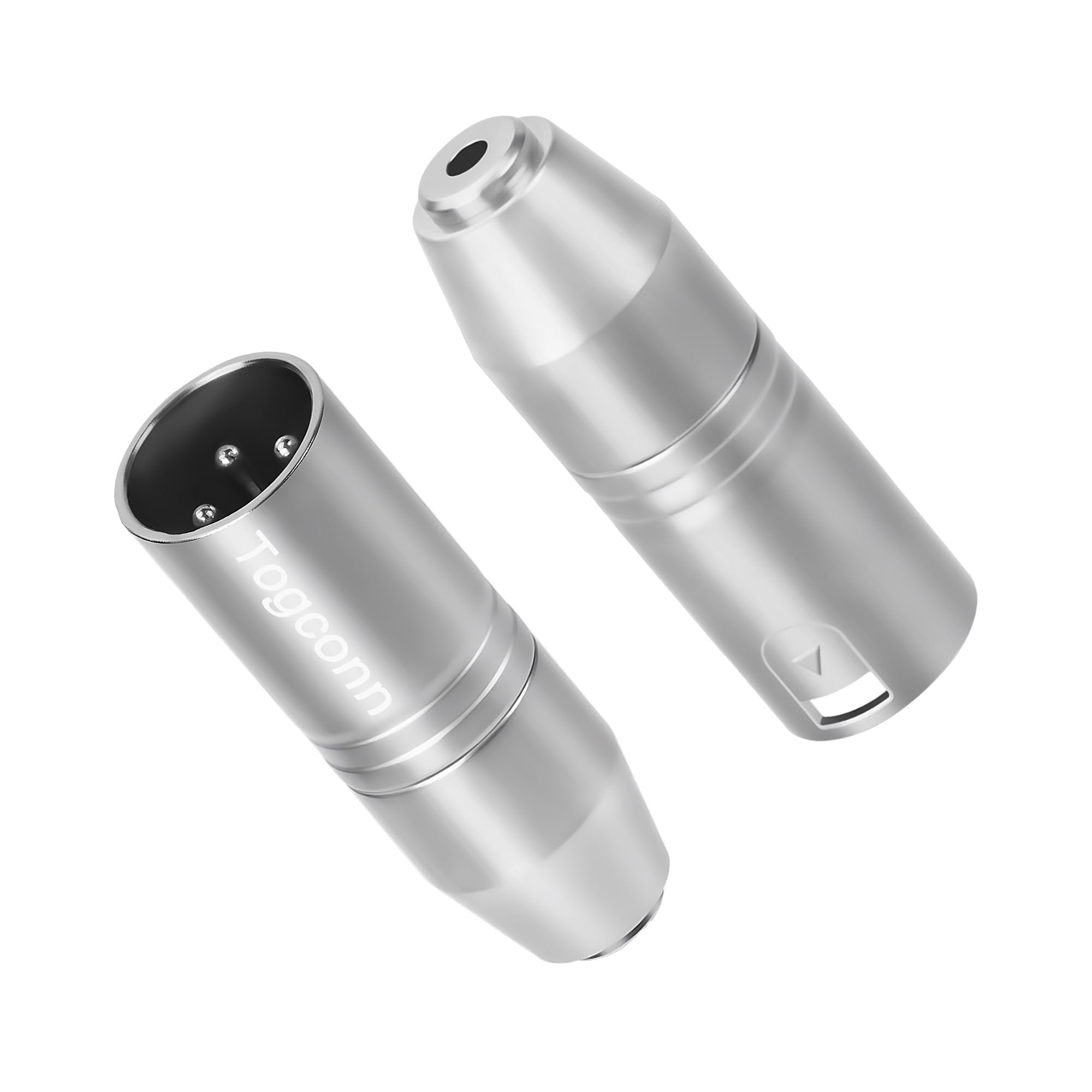Togconn XLR to 1/8″ Adapter 2 Pack,3-Pin XLR Male to 3.5mm (1/8 inch) Female Stereo TRS Mini-Jack Microphone Audio Extension Connector Converter for Camcorders, Recorders, Mixers