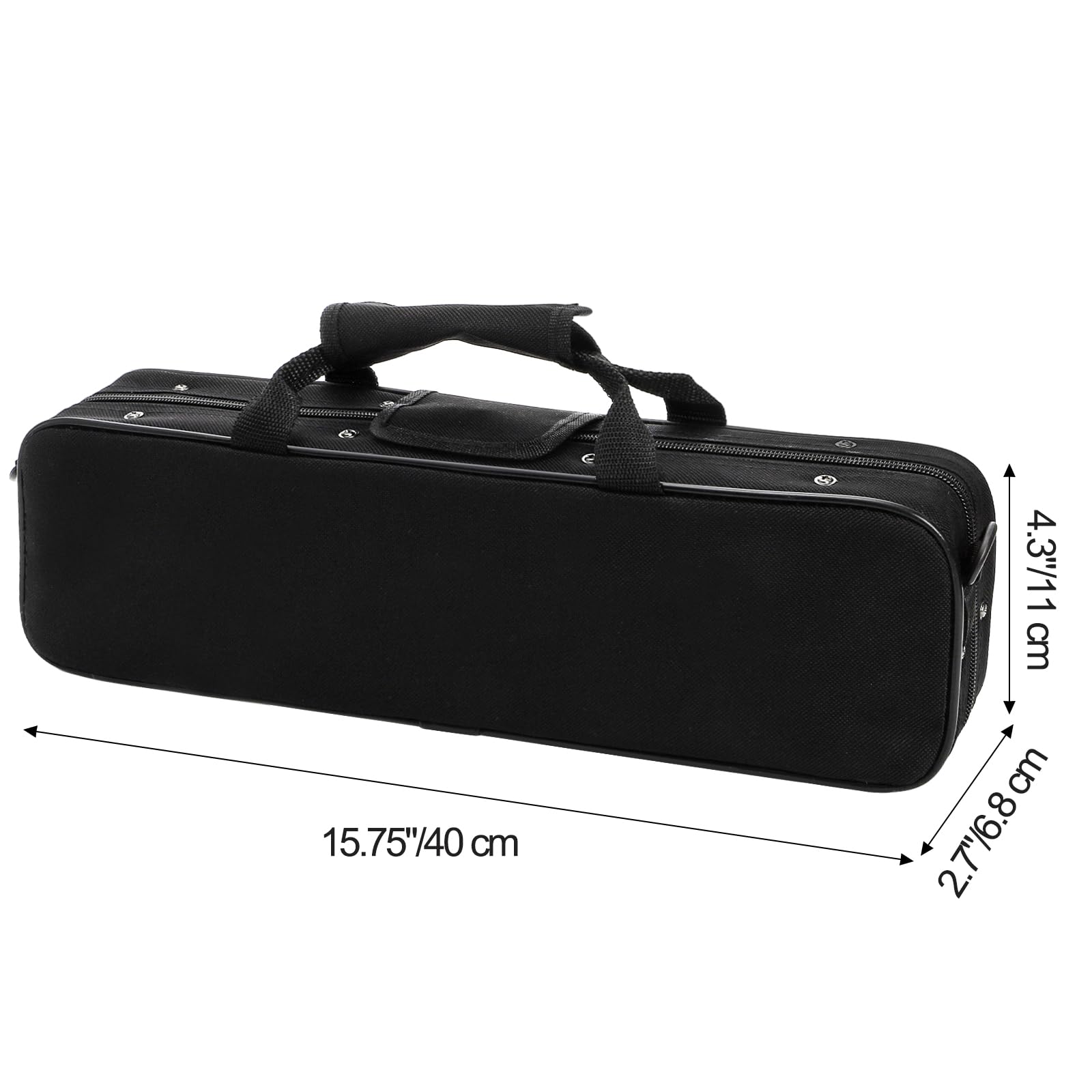 Tosnail Flute Case, Flute Bag Hard Shell with Adjustable Shoulder Strap, Clarinet Case Carrying Bag Hard for 16 Holes Flute