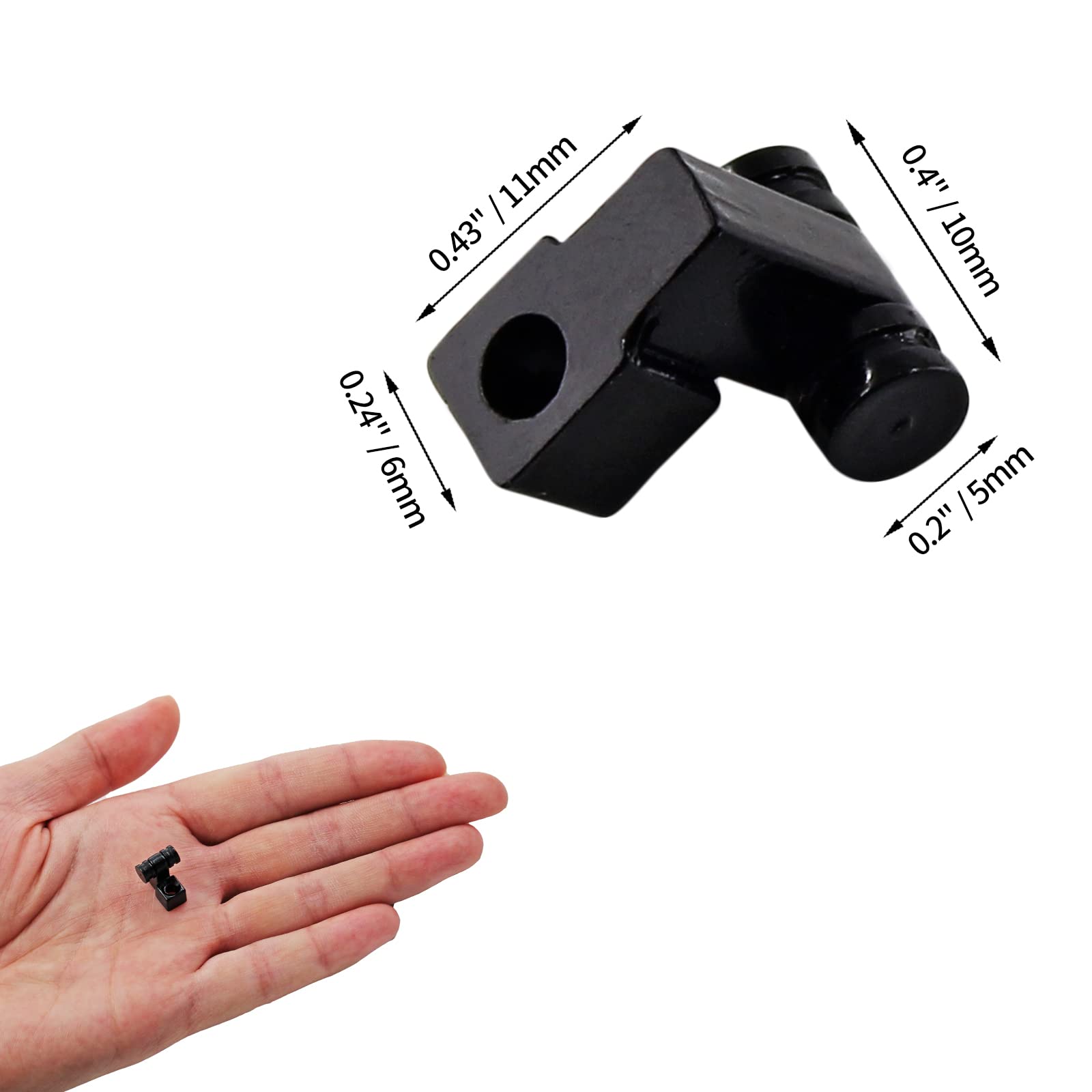 Jersvimc 2 Pcs Guitar Roller String Tree, Black, for Tele Start