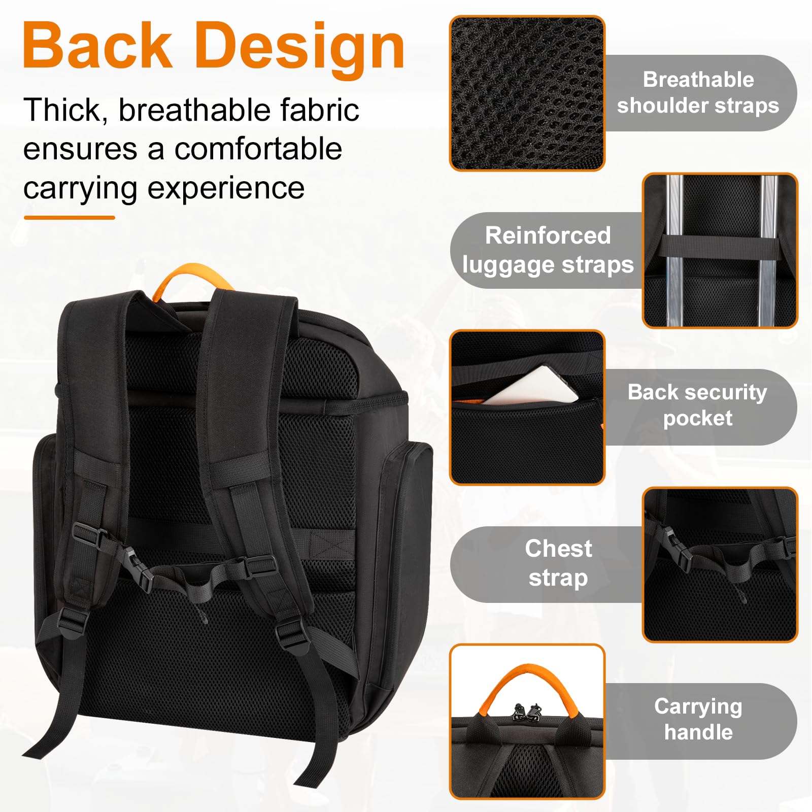 Wigojoy Carrying Case Travel Speaker Backpack Fit for Bose S1 Pro/S1 Pro+