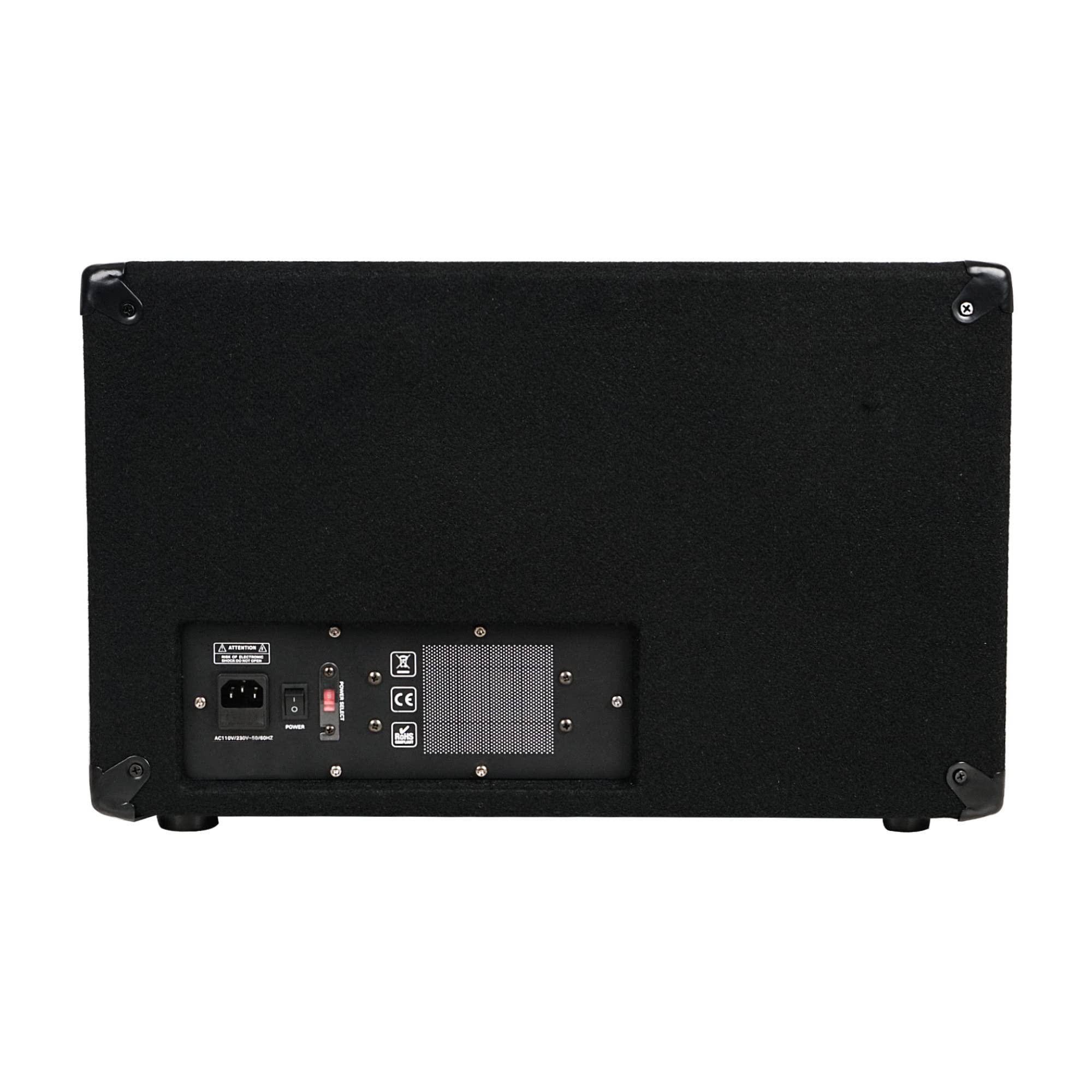 Sound Town Powered DJ PA Stage Monitor Speaker 12” 500W with Compression Driver for Live Sound, Bar, Church (METIS-12MPW)