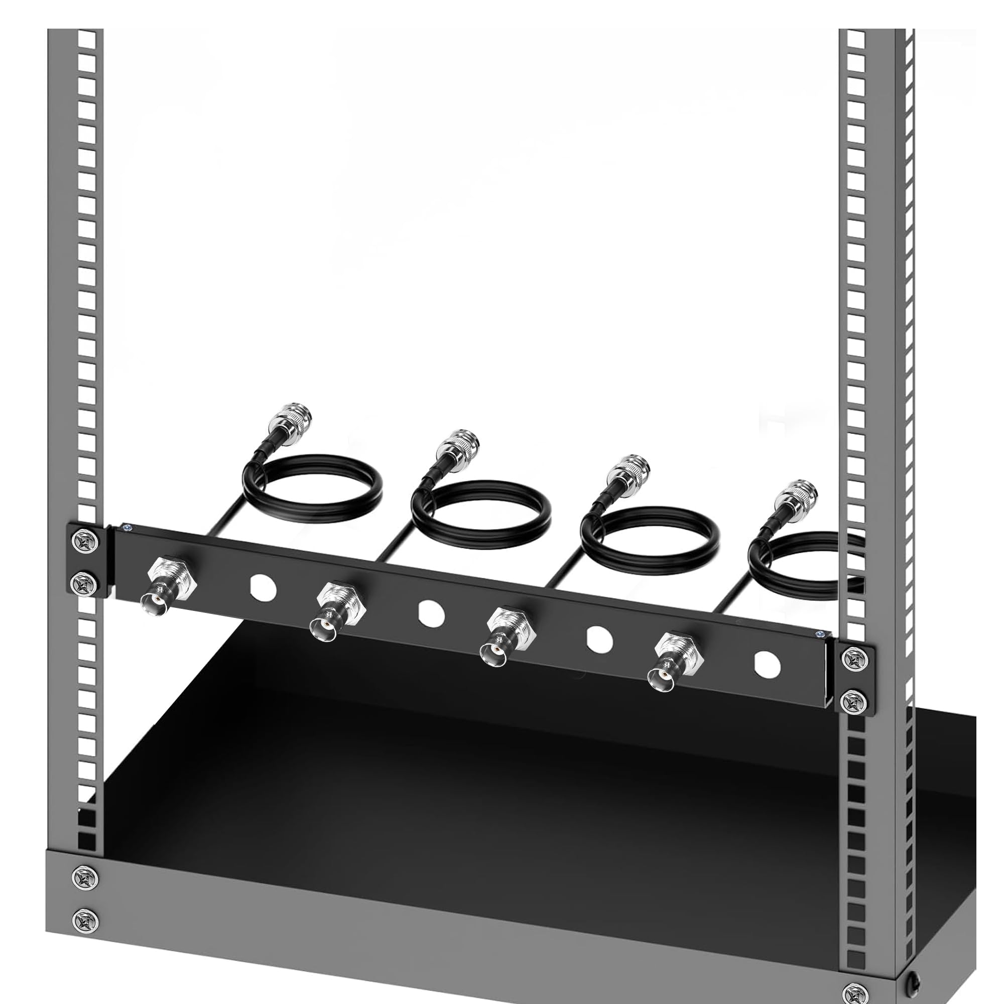 BNC Antenna Relocation Kit, 19″ 1U Rack Mount Antenna Extender