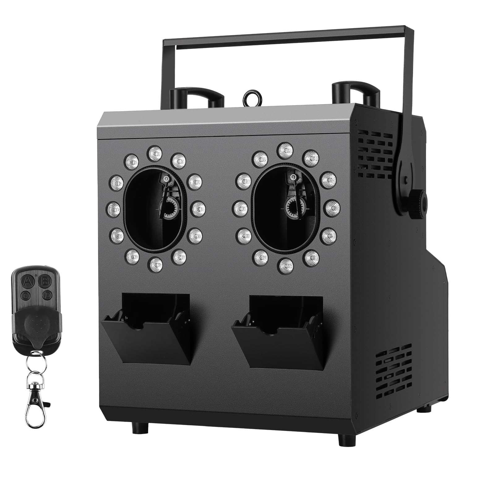 ENDYSHOW Fog Bubble Machine,1500W 3IN1 Smoke Bubble Machine with 24LEDs RGBW 4IN1 Lighting Effect Remote Control Timer Settings DMX512 for Halloween Birthday Parties Wedding Show Festival Stage