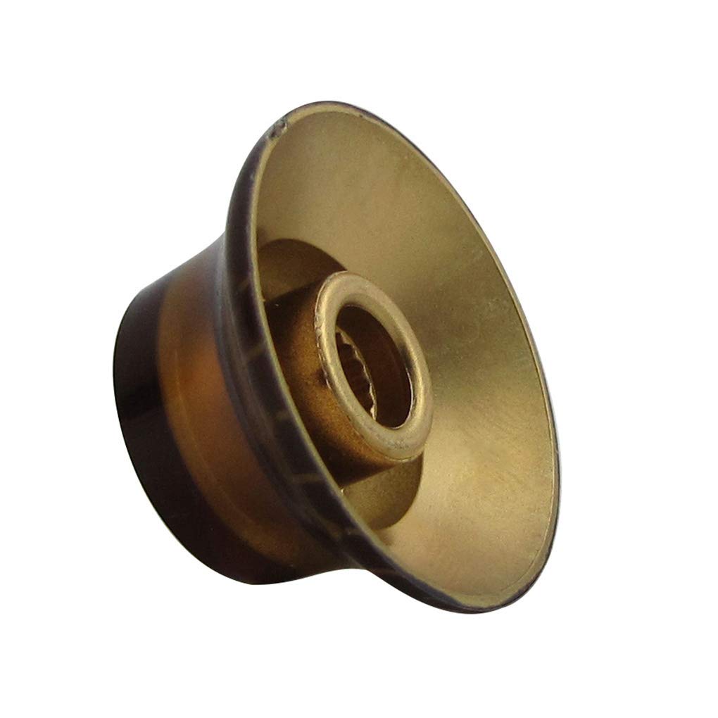 FLEOR 4pcs LP Guitar Top Hat Knobs Amber 18 Splines Bell Knob for LP SG Electric Guitar