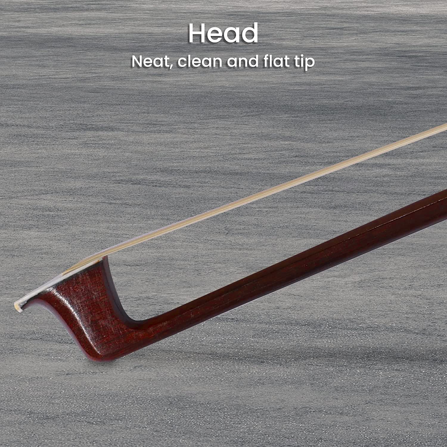 ADM 1/2 Half Size Student Violin Bow, Well Balanced Handmade Brazilwood Bow with Horsehair, Ebony Frog with Pearl Eye and Pearl Slide, Brown