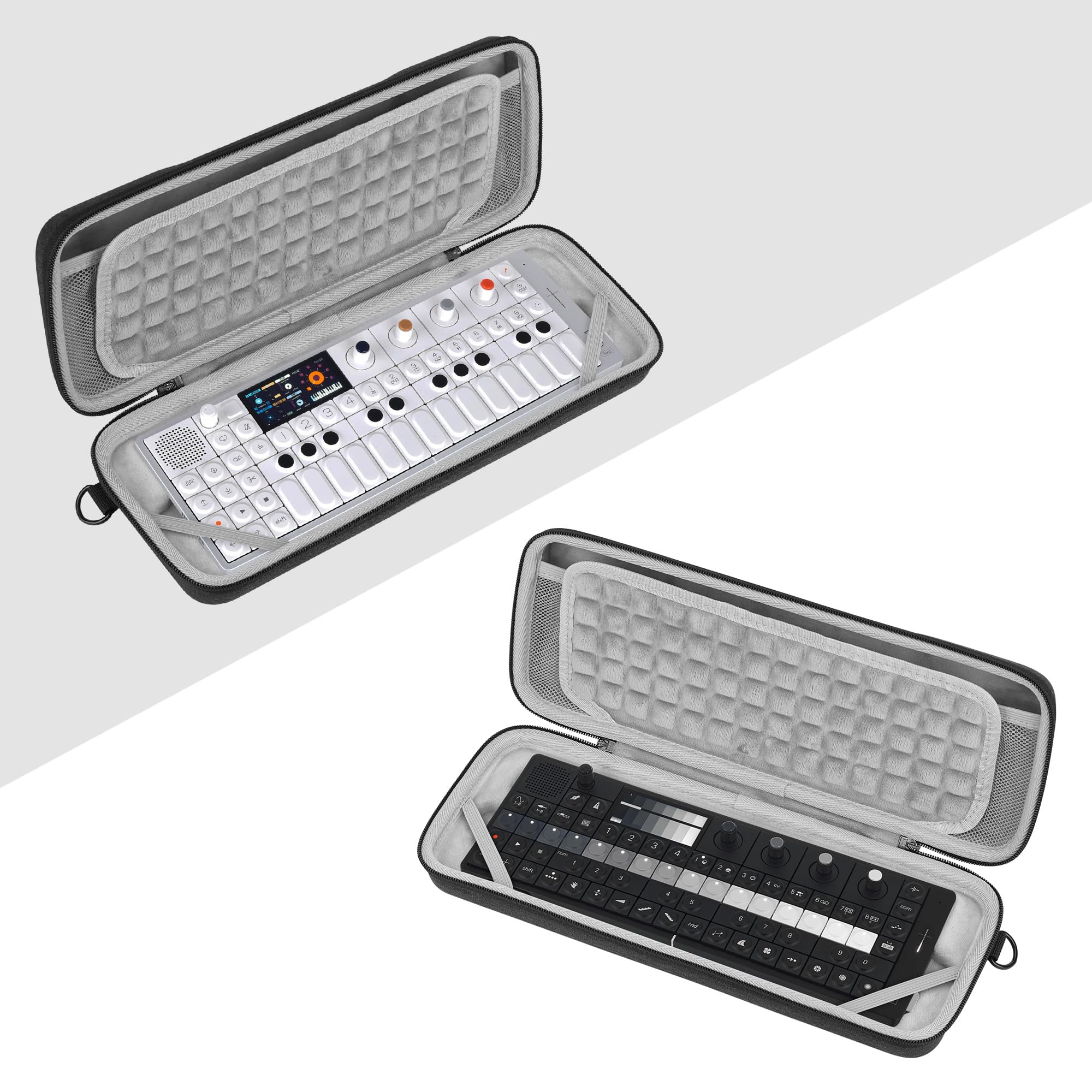 GEEKRIA Hard Shell Travel Case Compatible with Teenage Engineering OP-1 Field/OP-1/ OP-XY Portable Synthesizer, Audio Sampler Carrying Bag (Dark Gray)