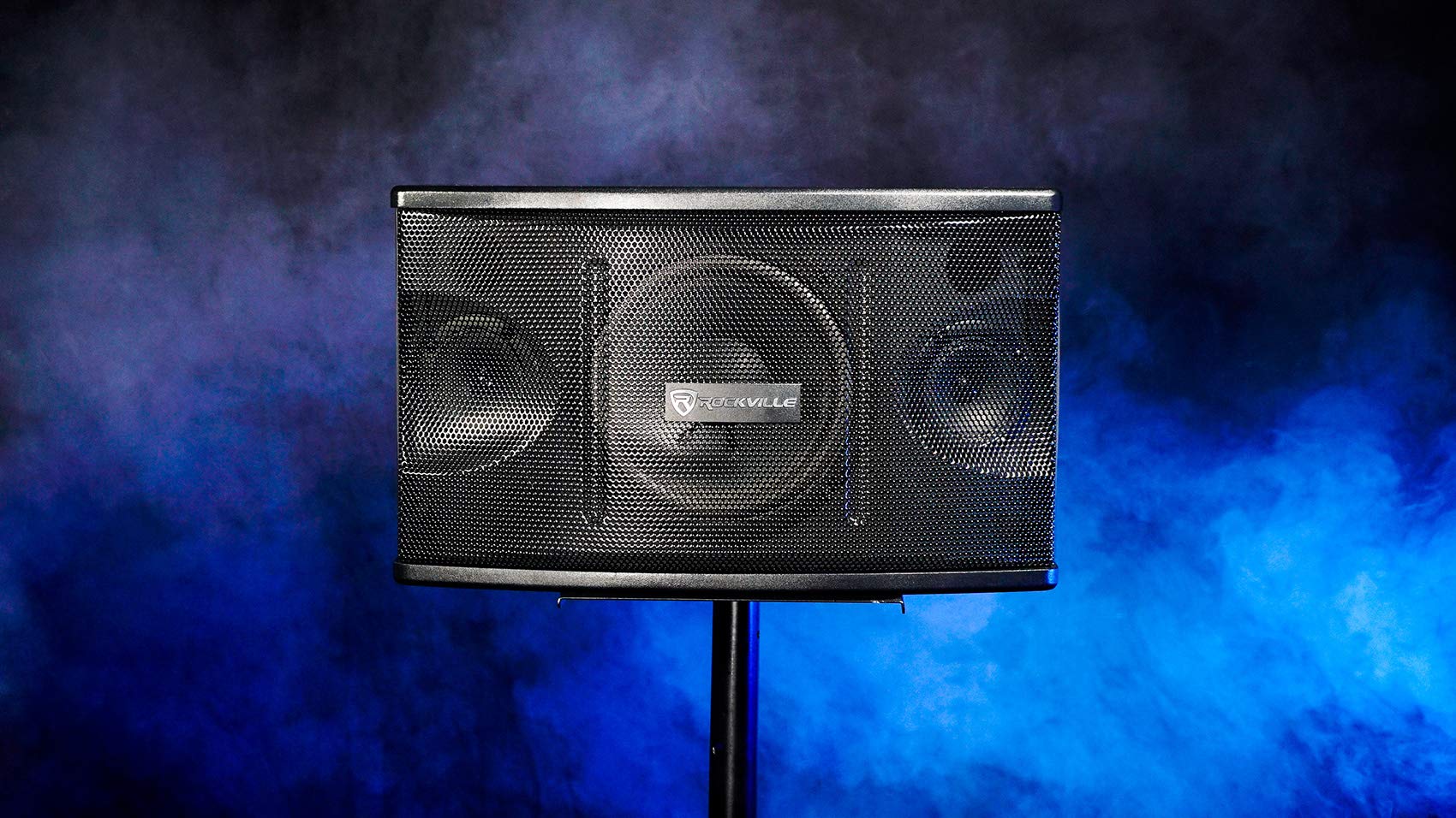 Rockville KPS80 8″ 3-Way Karaoke/Pro Speakers with Wall Brackets, Pair