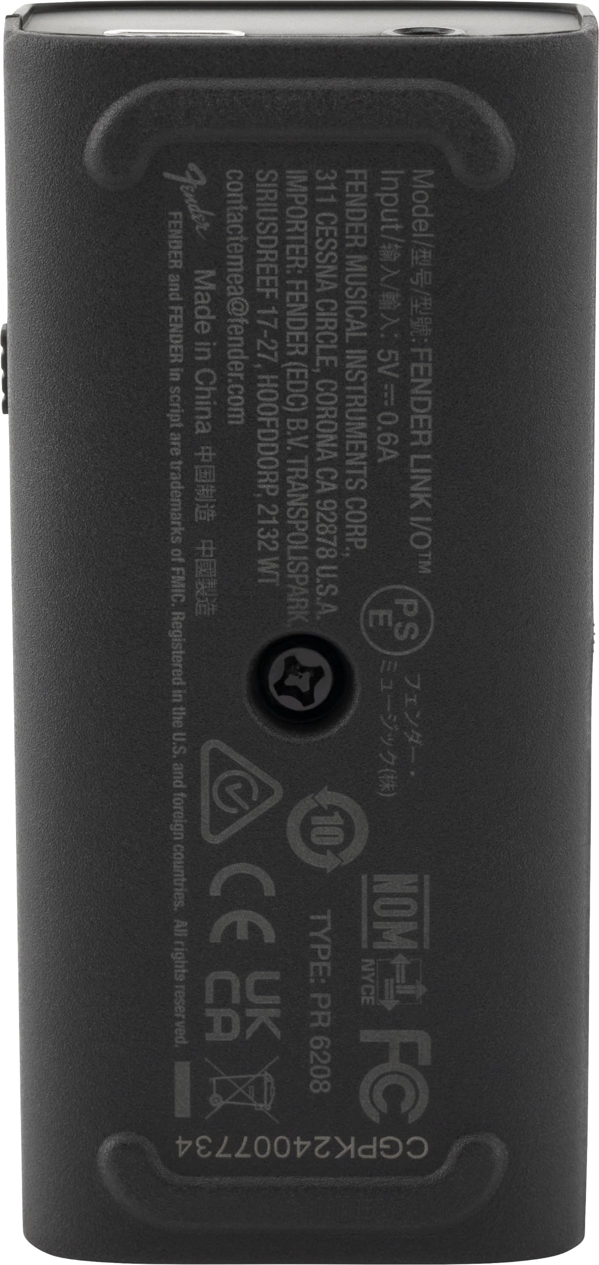 Fender 2313000000 Link I/O Portable USB-C Audio Interface, Fits in Your Pocket, Provides Pristine, Bi-directional Audio over USB connection