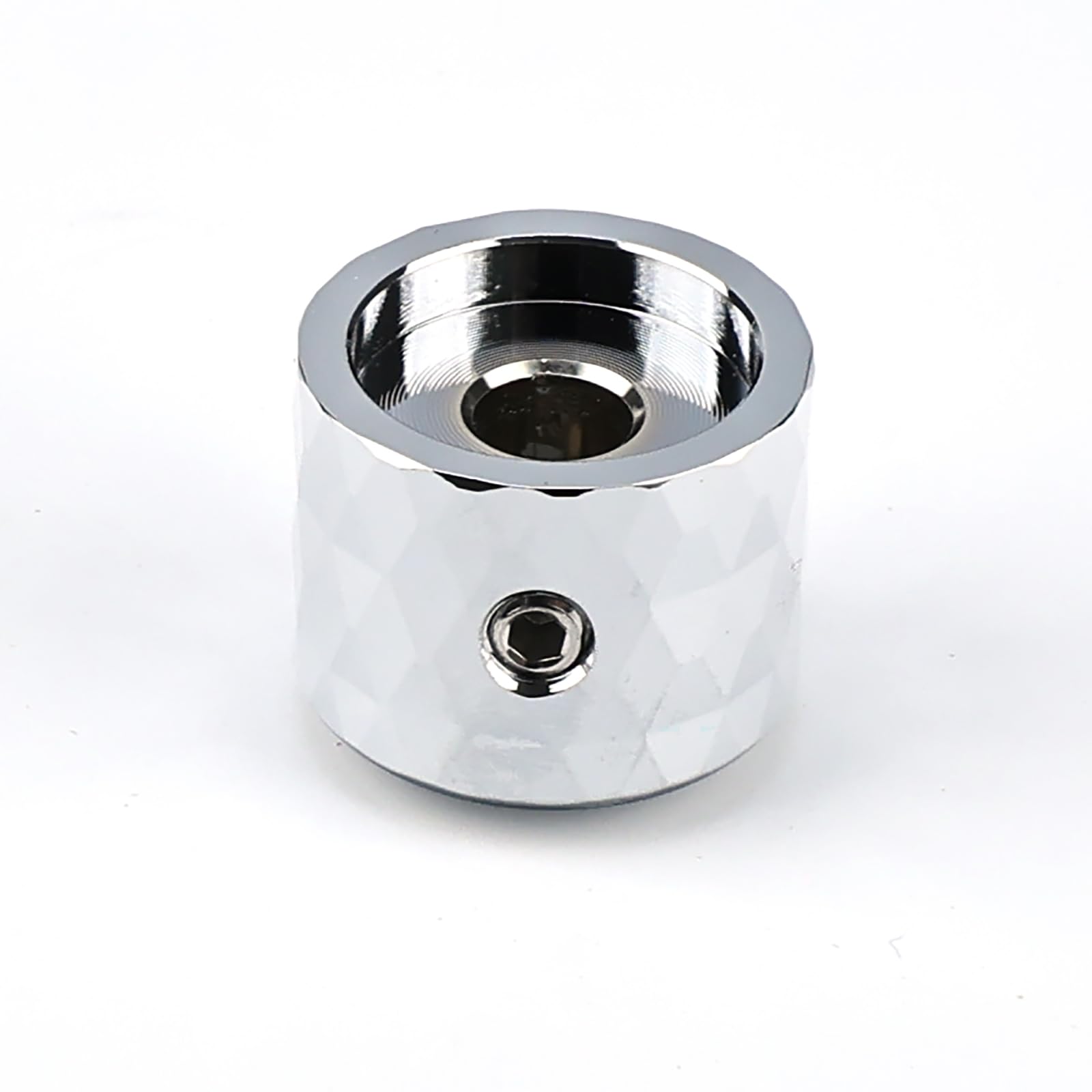 OVSAL 2Pcs Aluminum Alloy Electric Bass Guitar Knobs Speed Control 6.5mm(1/4″) Potentiometer Shaft Dome Metal Volume Tone Knobs for Electric Bass Guitar Replacement Parts (Chrome)