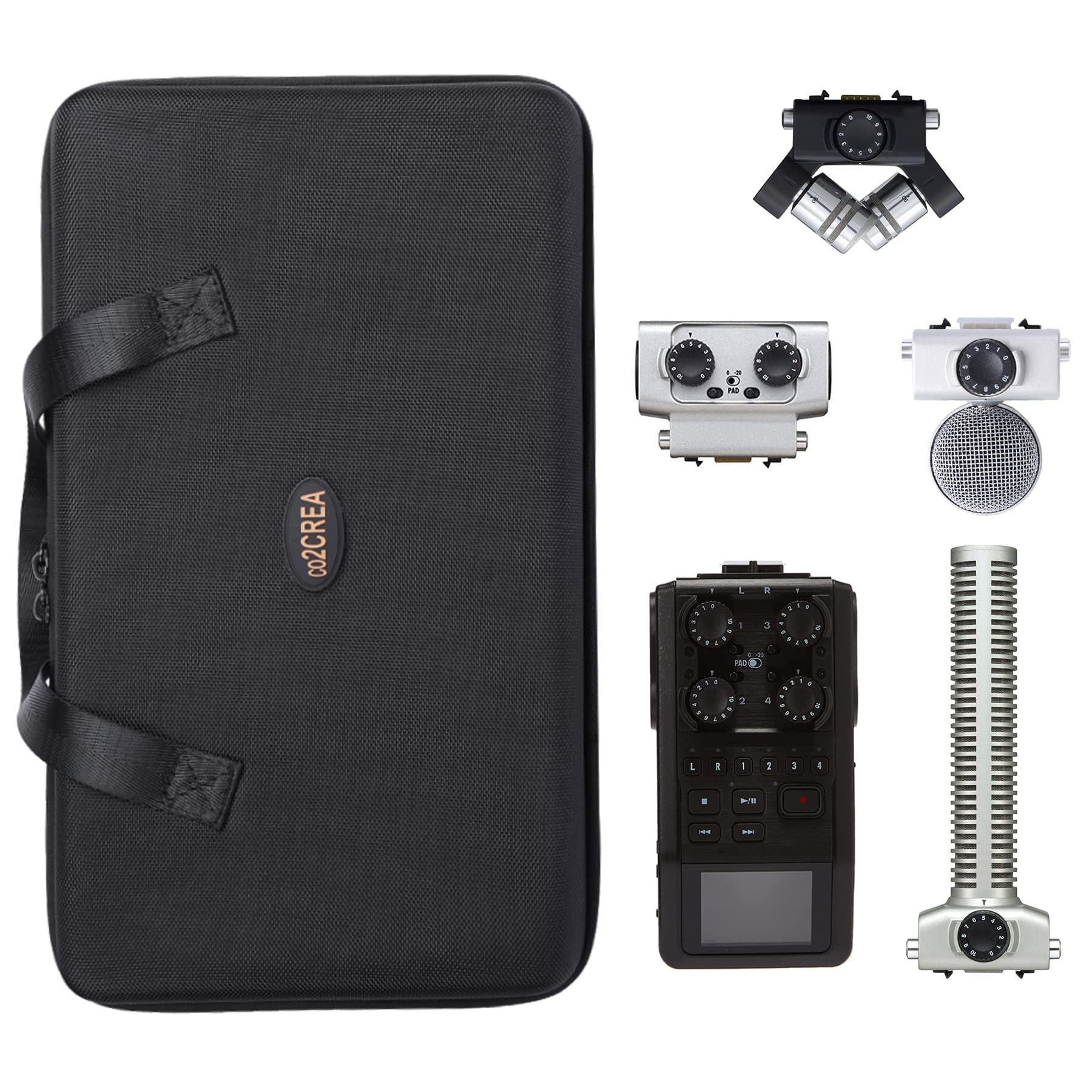 co2CREA Hard Case for Zoom H6studio 8-Track 32-Bit Float Handy Recorder