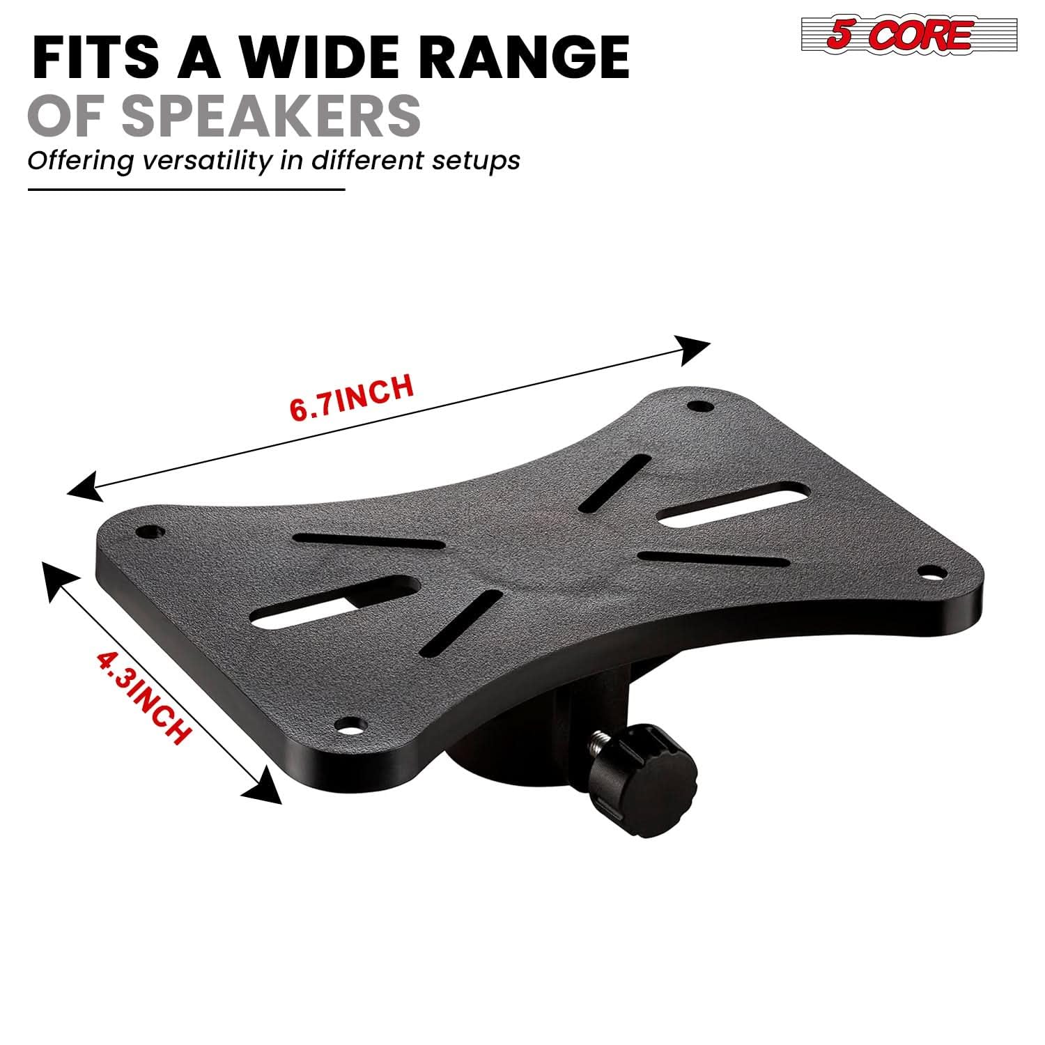 5 Core Speaker Stand Tripod Heavy Duty Adjustable Pair for PA DJ Stage & Event Telescoping Height up to 54″ Universal 35 mm Mount with Carry Bag – SS HD 2 PK 4.5 FT WH WB