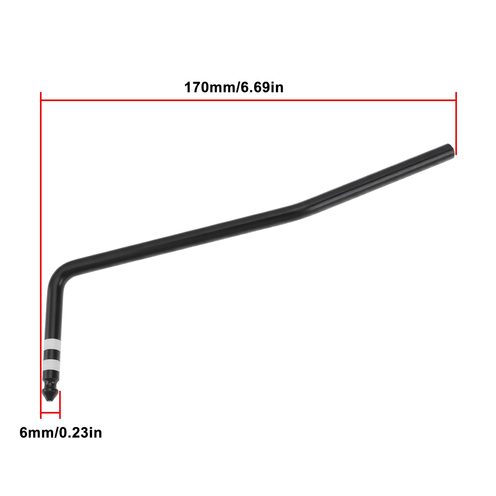 Briny River 2Pcs 6mm Guitar Tremolo Arm Compatible with Ibanez Edge Lo-Pro Compatible with Edge Pro Black