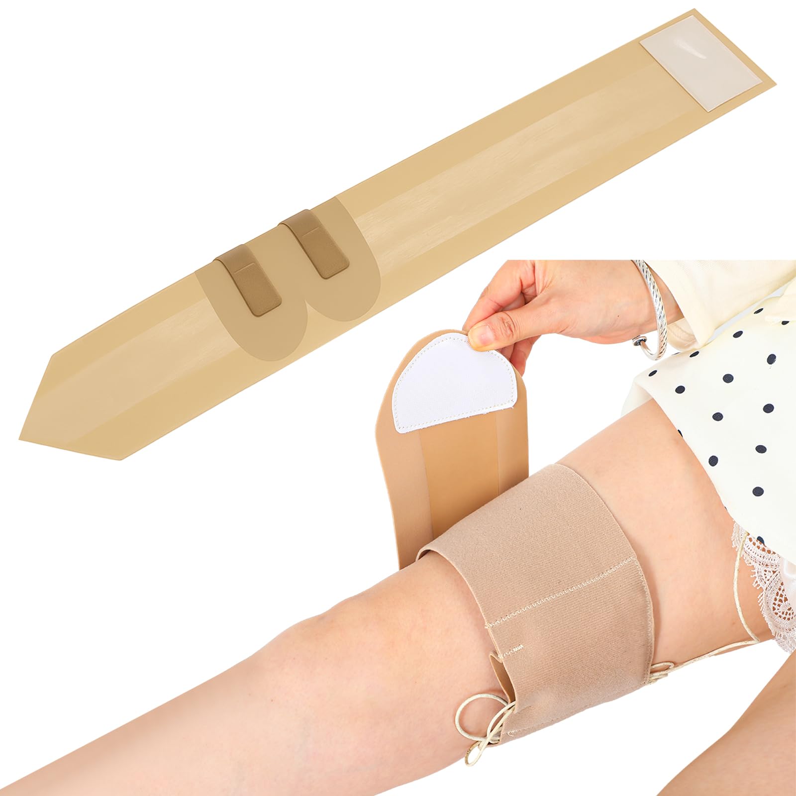 AceOrbit Thigh Microphone Straps Mic Transmitter Belts,Skin Color,1